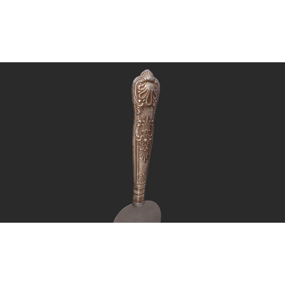 Cake Spatula 3D Model – Low Poly Game Ready Asset, FBX & Blender - View 6