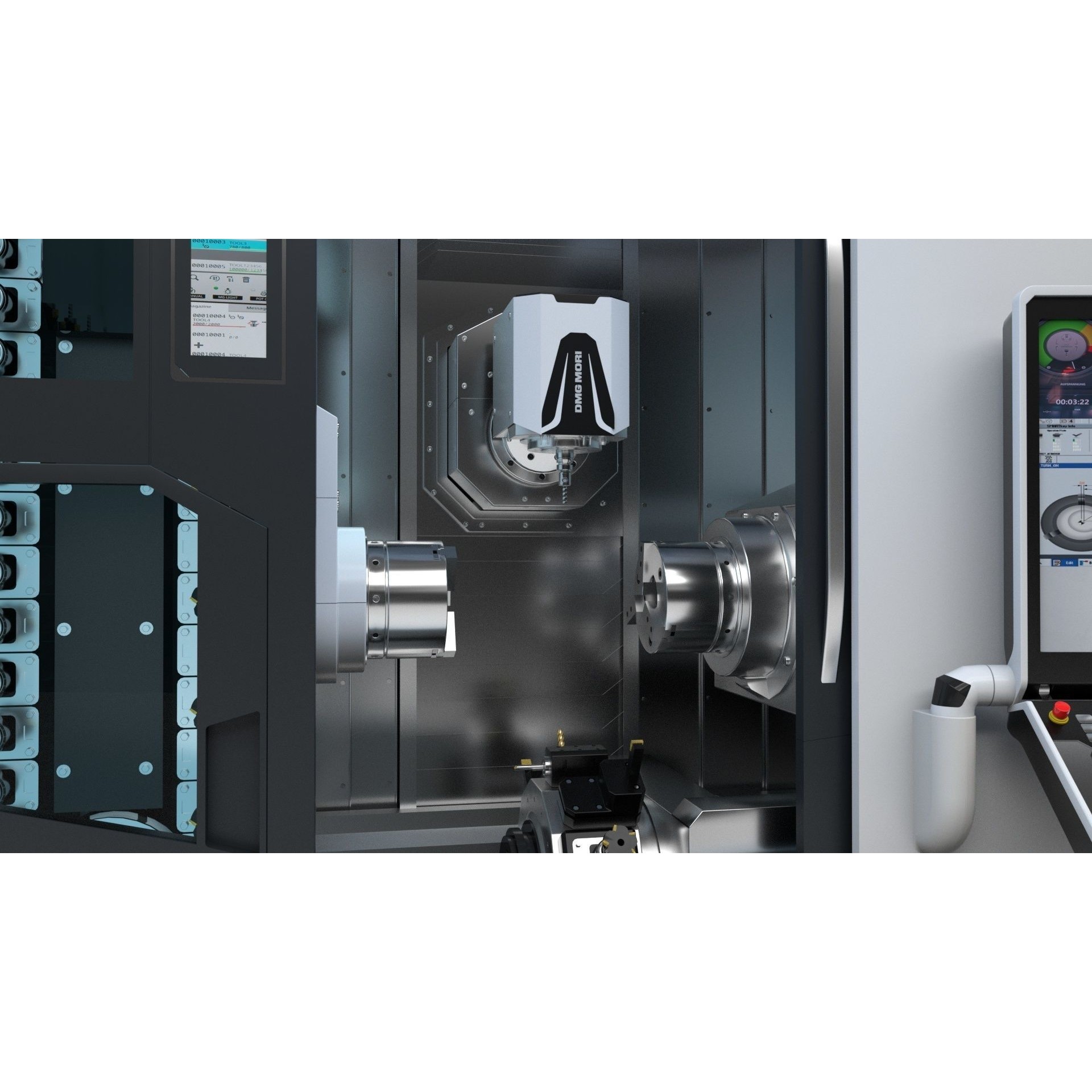 Milling Machine DMG NTX 500 - Rigged 3D Model - View 11