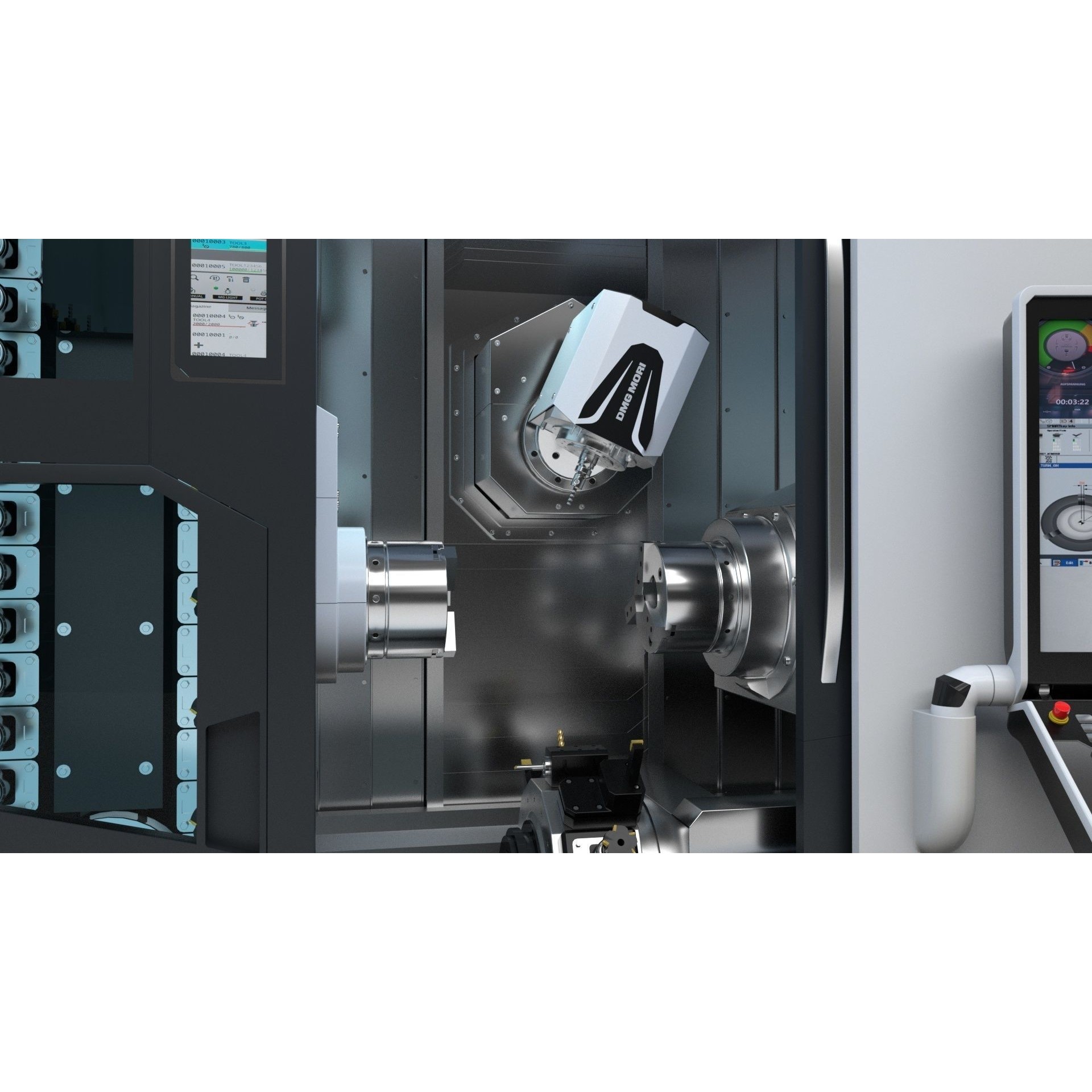 Milling Machine DMG NTX 500 - Rigged 3D Model - View 12