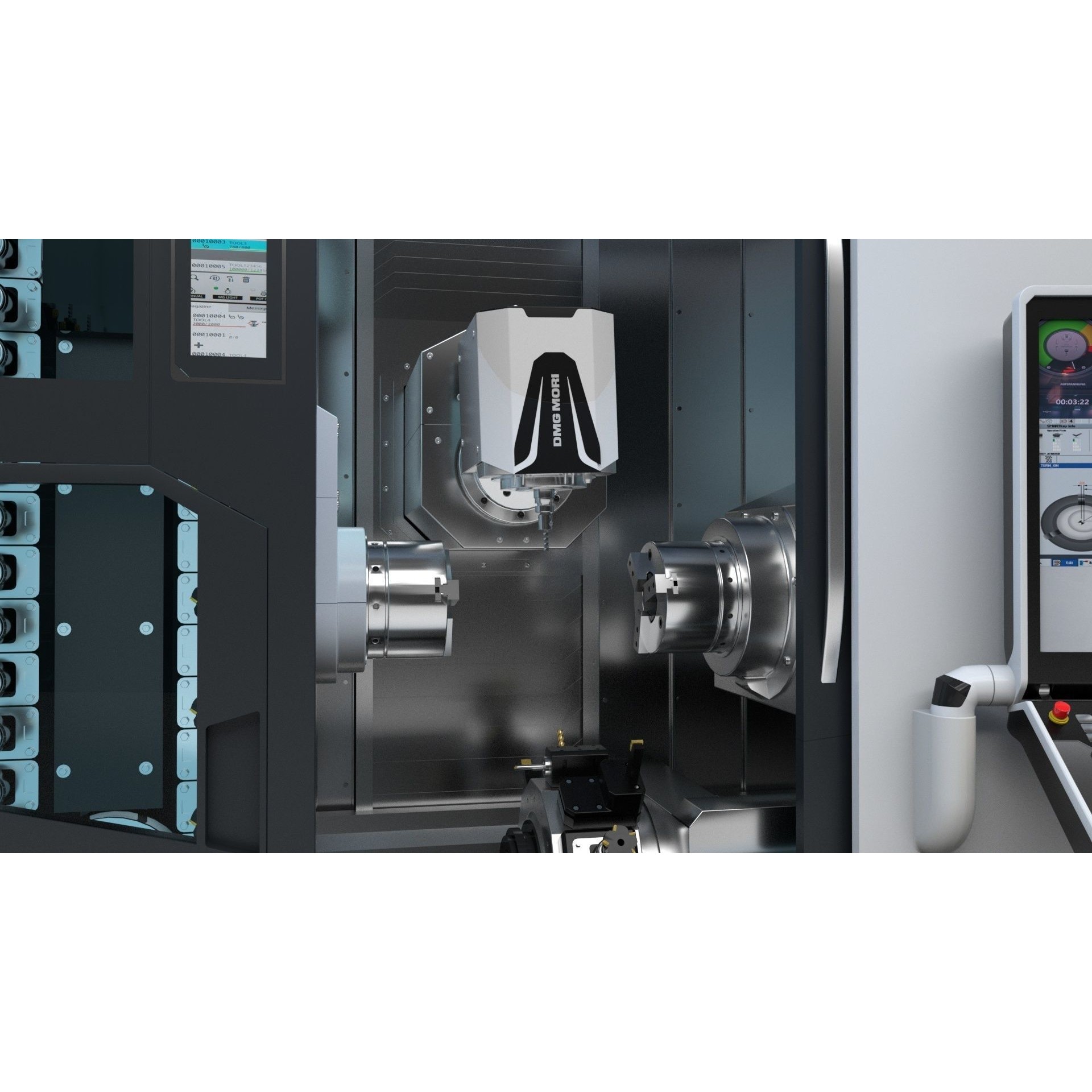 Milling Machine DMG NTX 500 - Rigged 3D Model - View 15