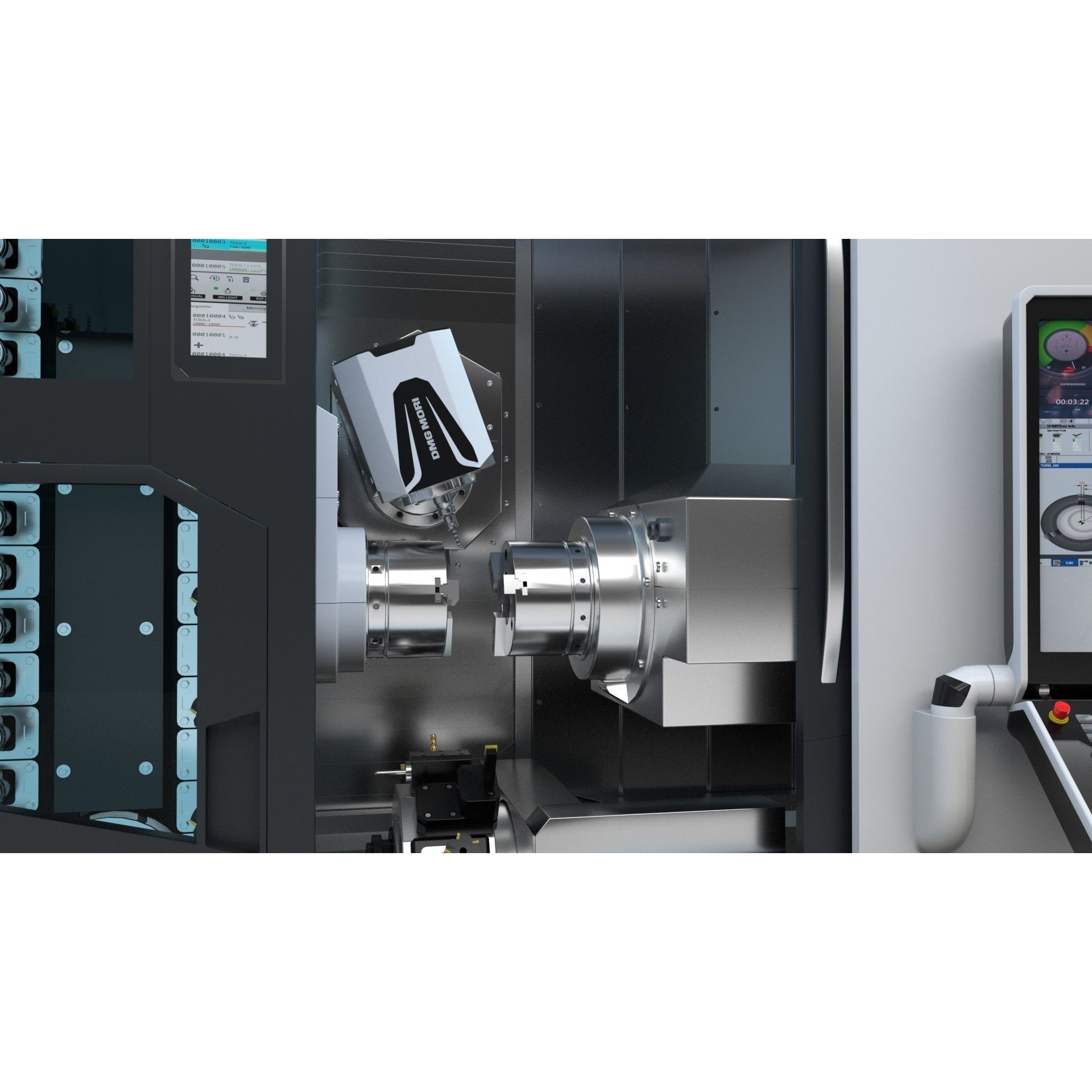Milling Machine DMG NTX 500 - Rigged 3D Model - View 16