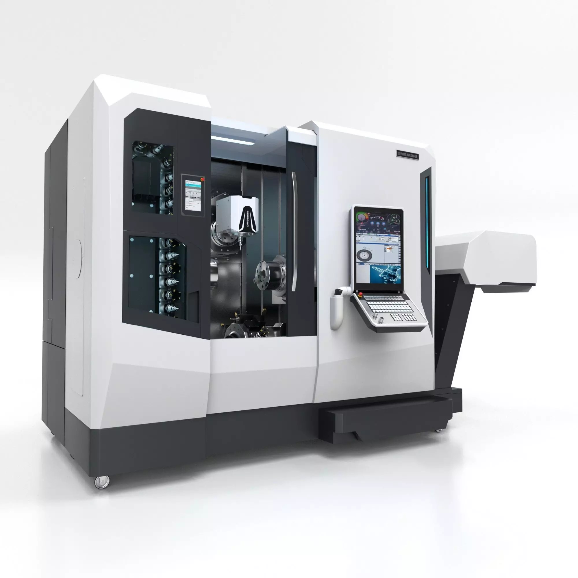 Milling Machine DMG NTX 500 - Rigged 3D Model - View 2