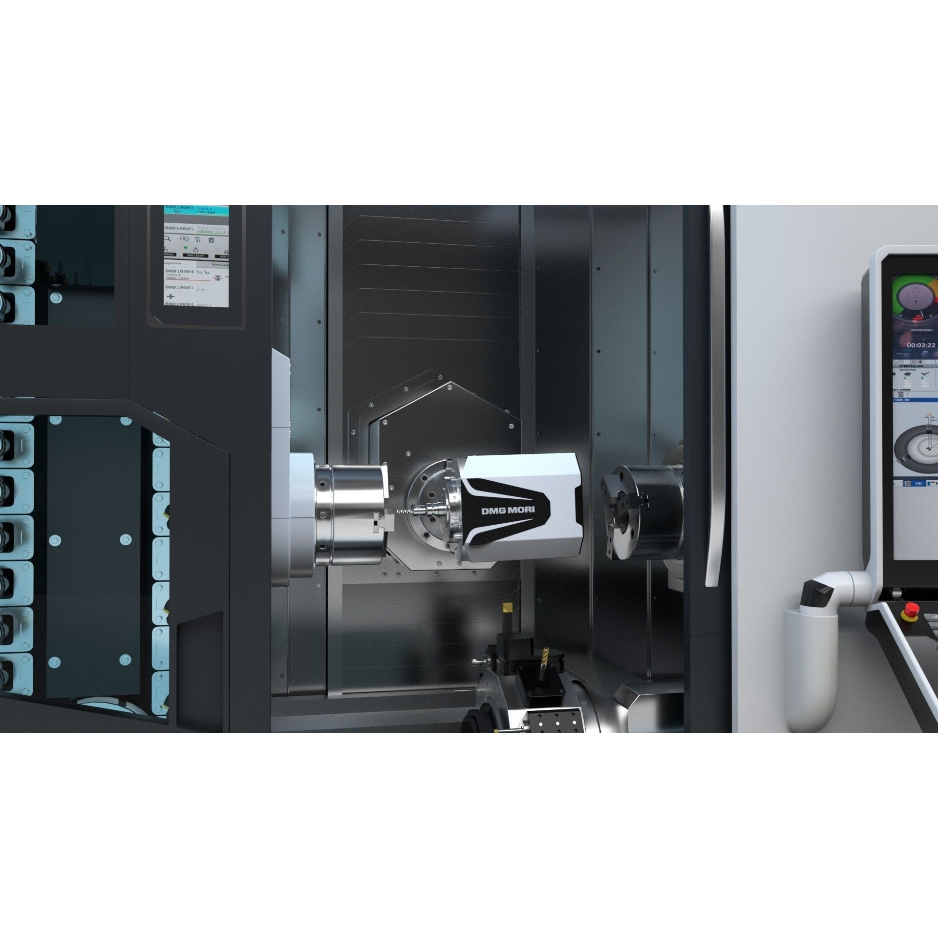 Milling Machine DMG NTX 500 - Rigged 3D Model - View 20