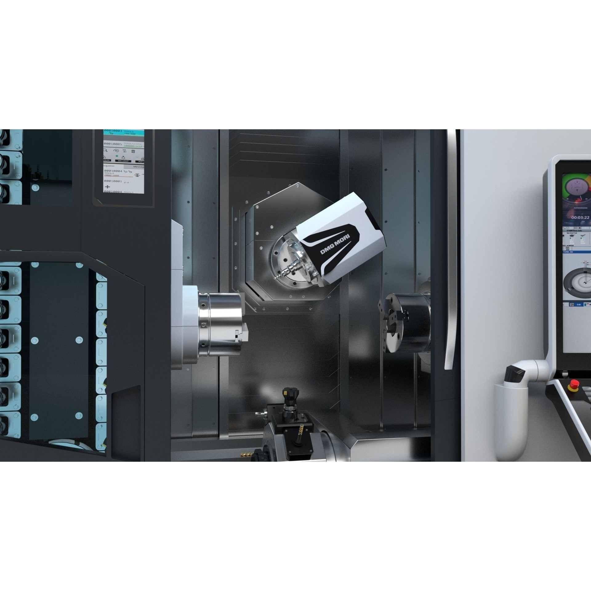 Milling Machine DMG NTX 500 - Rigged 3D Model - View 21