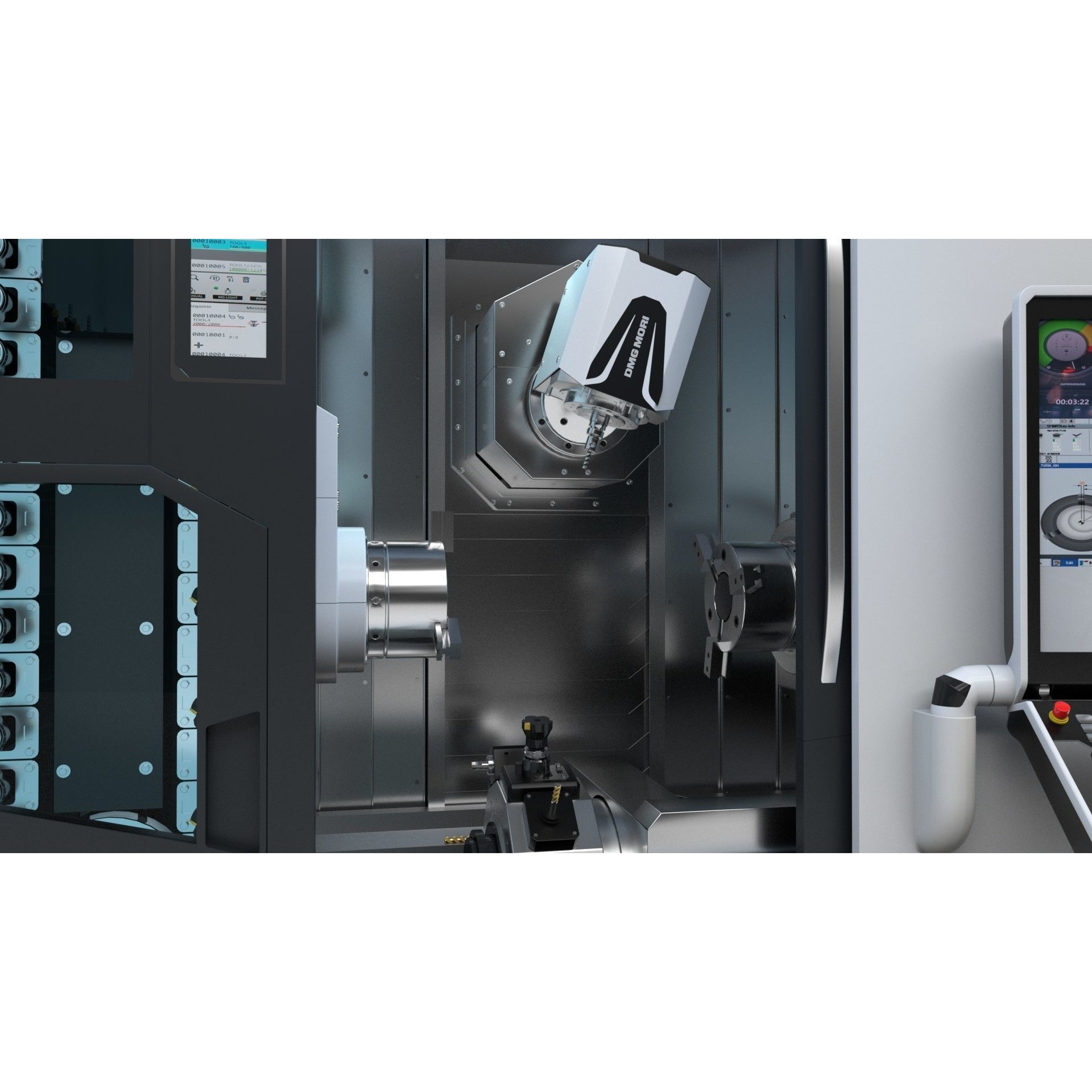 Milling Machine DMG NTX 500 - Rigged 3D Model - View 22