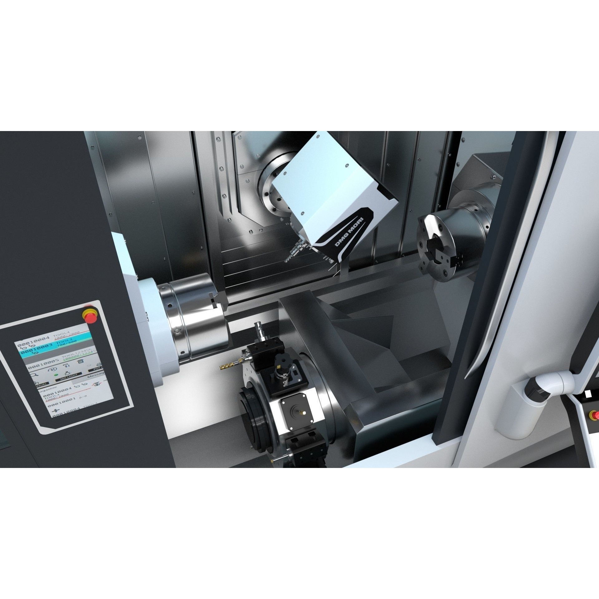 Milling Machine DMG NTX 500 - Rigged 3D Model - View 24