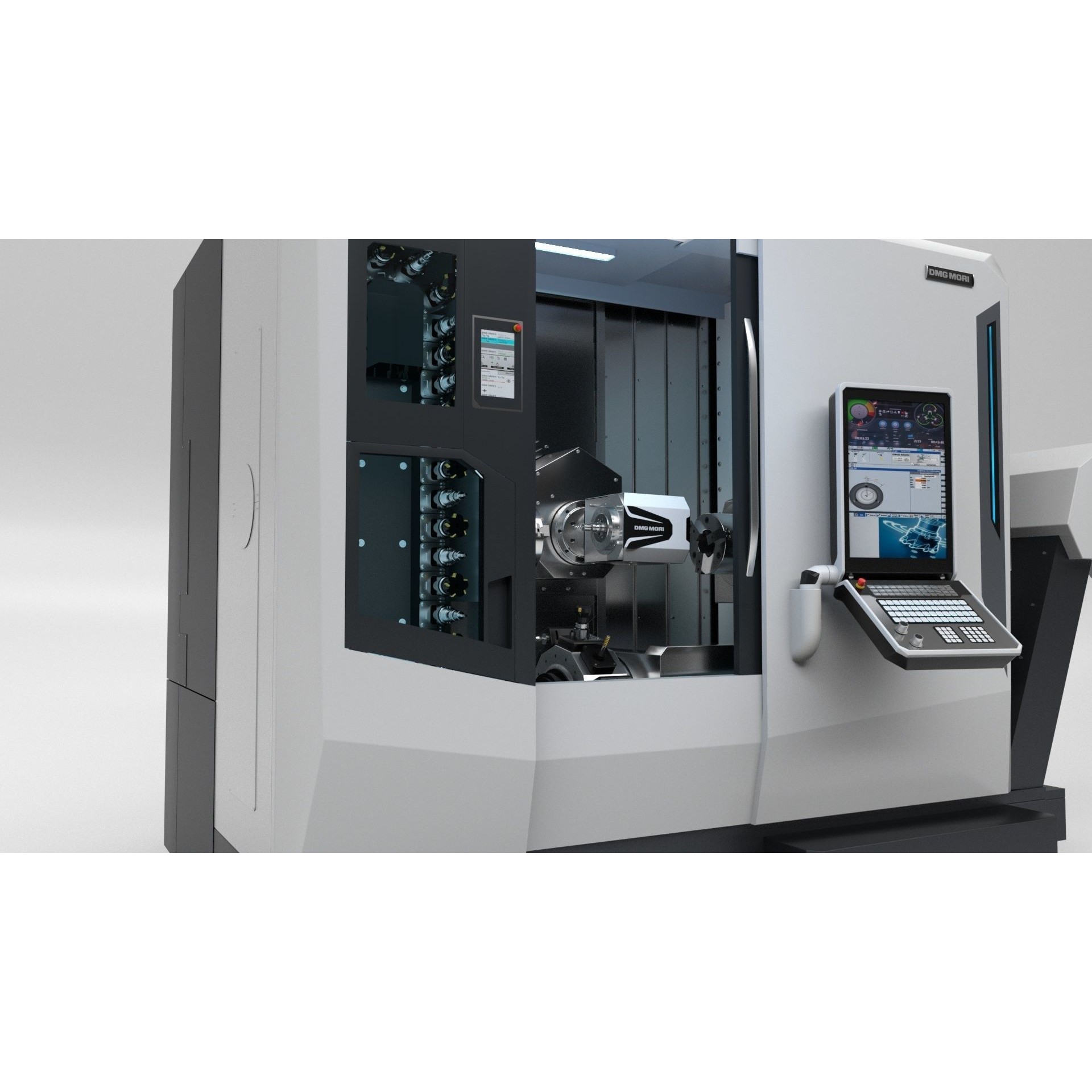 Milling Machine DMG NTX 500 - Rigged 3D Model - View 25