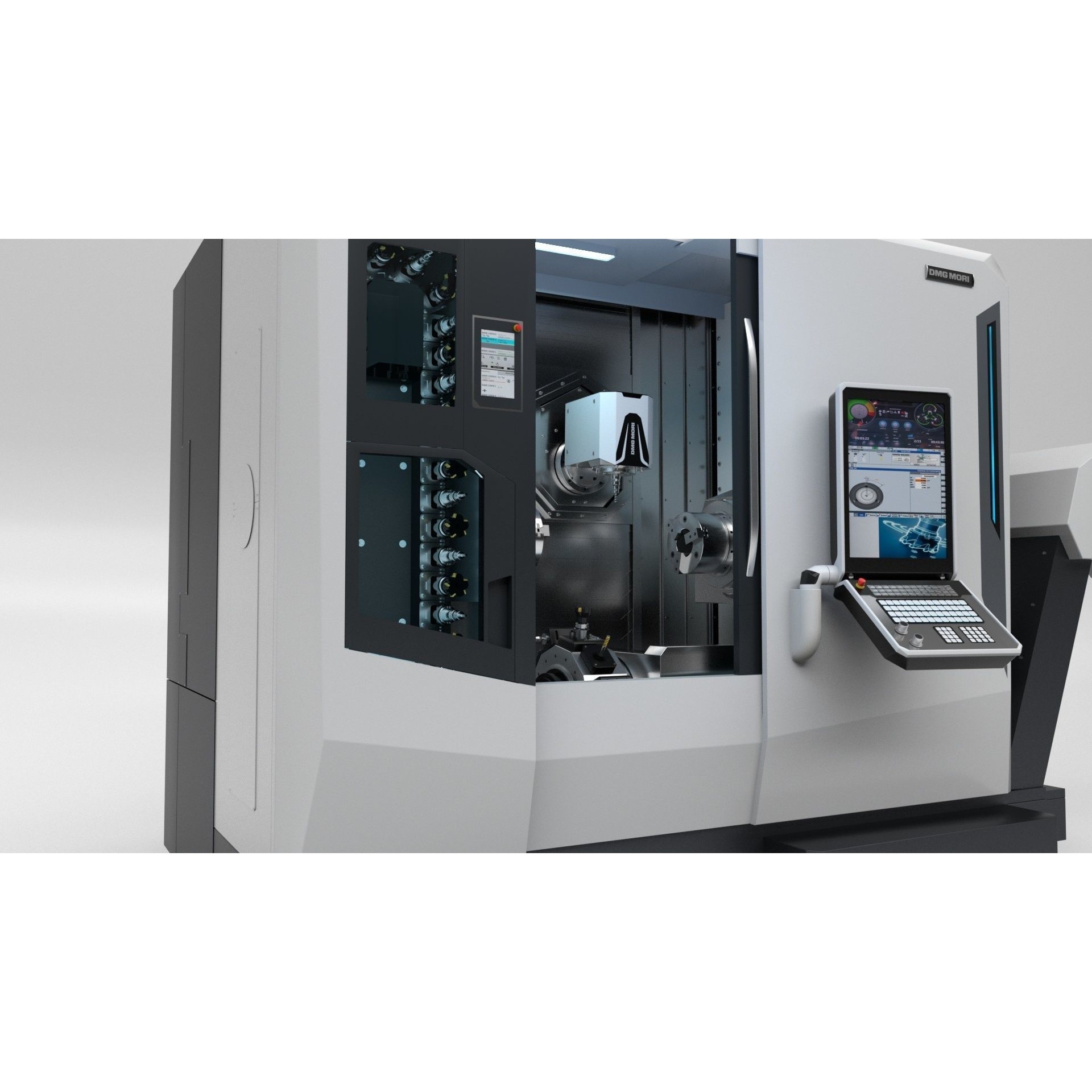 Milling Machine DMG NTX 500 - Rigged 3D Model - View 26