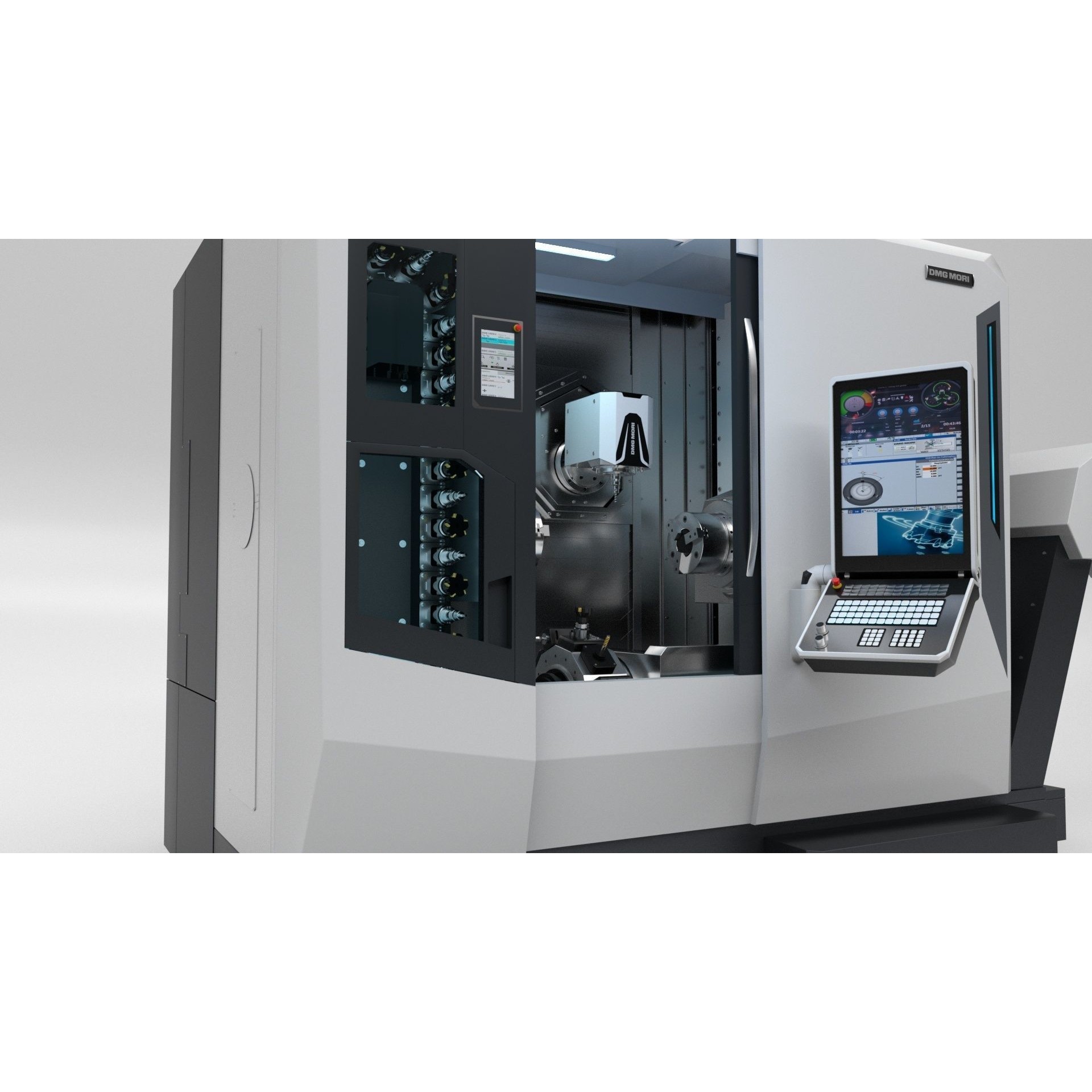 Milling Machine DMG NTX 500 - Rigged 3D Model - View 27