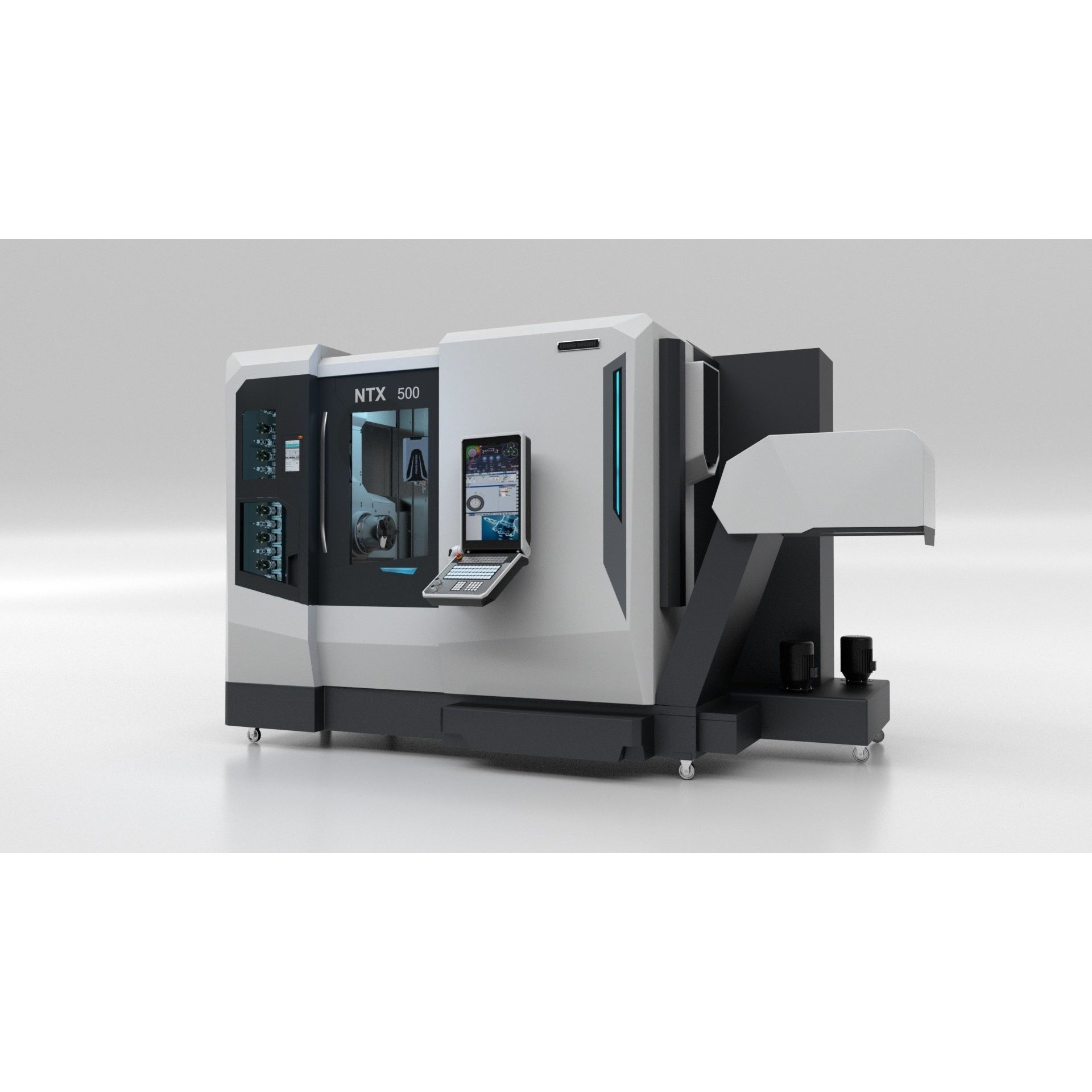 Milling Machine DMG NTX 500 - Rigged 3D Model - View 3