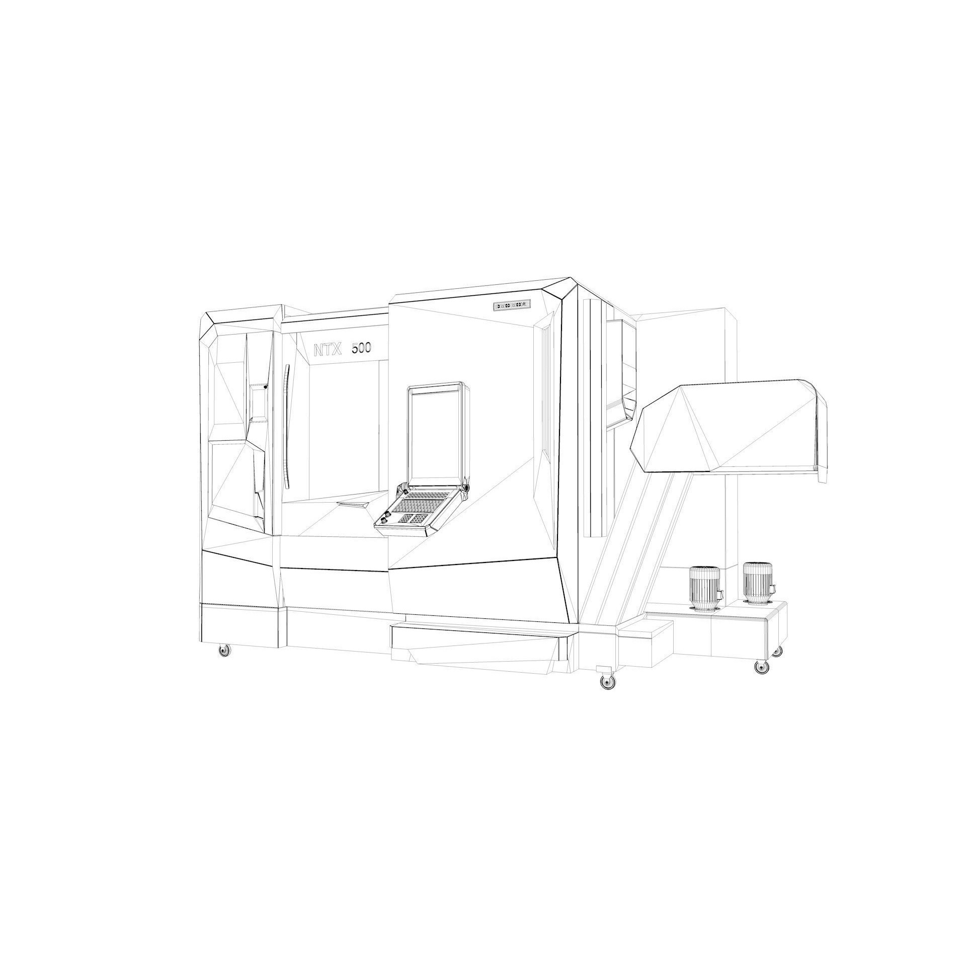 Milling Machine DMG NTX 500 - Rigged 3D Model - View 36