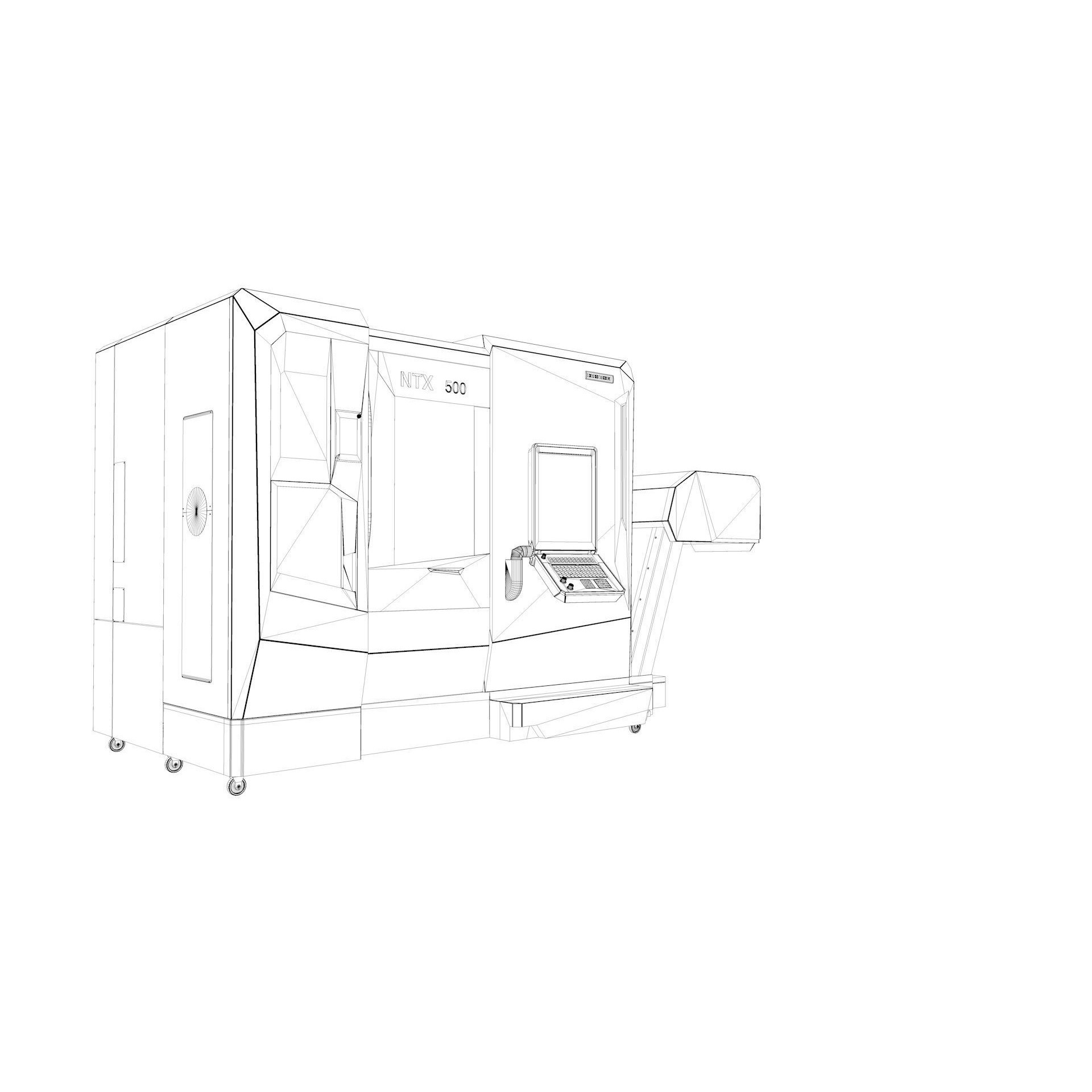 Milling Machine DMG NTX 500 - Rigged 3D Model - View 37