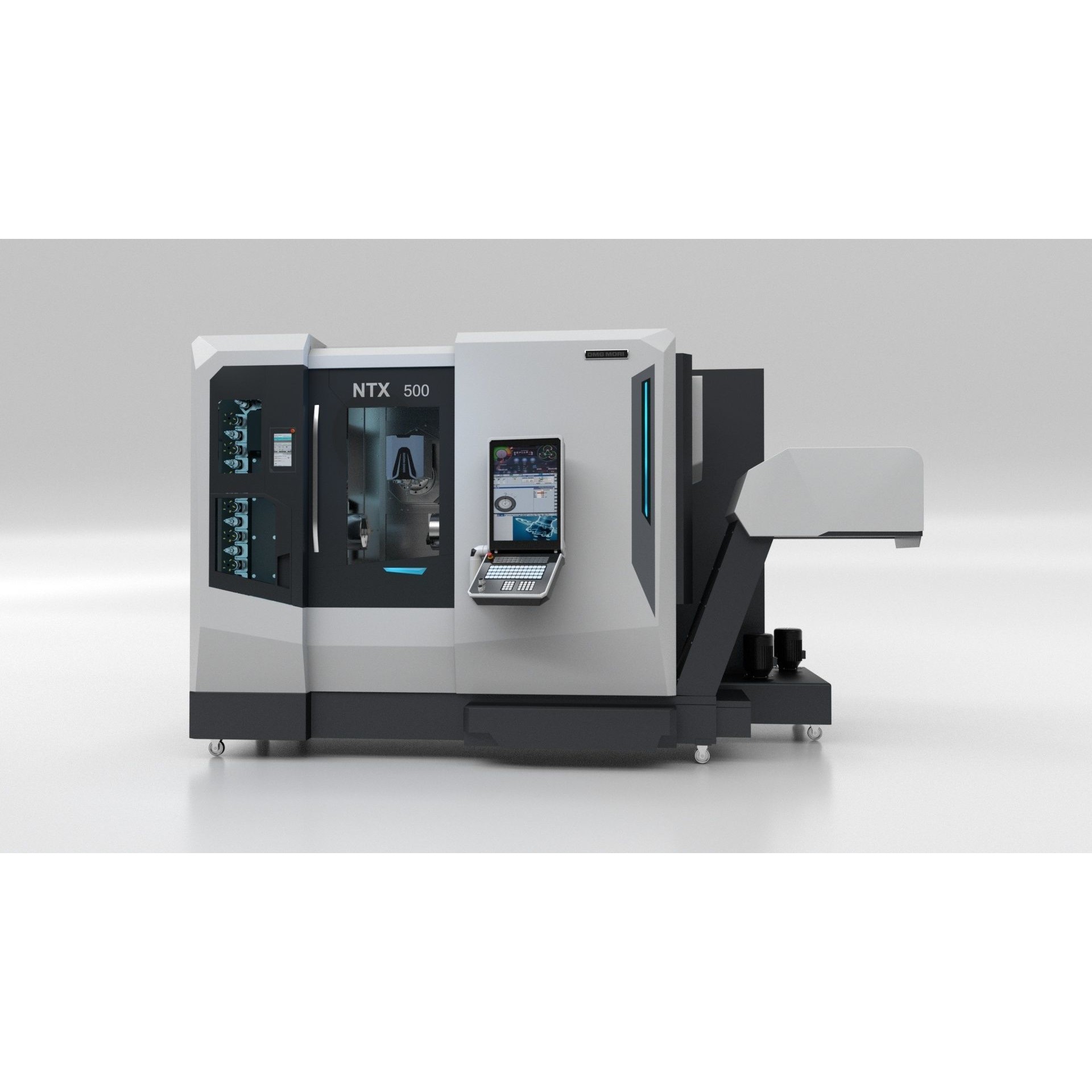 Milling Machine DMG NTX 500 - Rigged 3D Model - View 4
