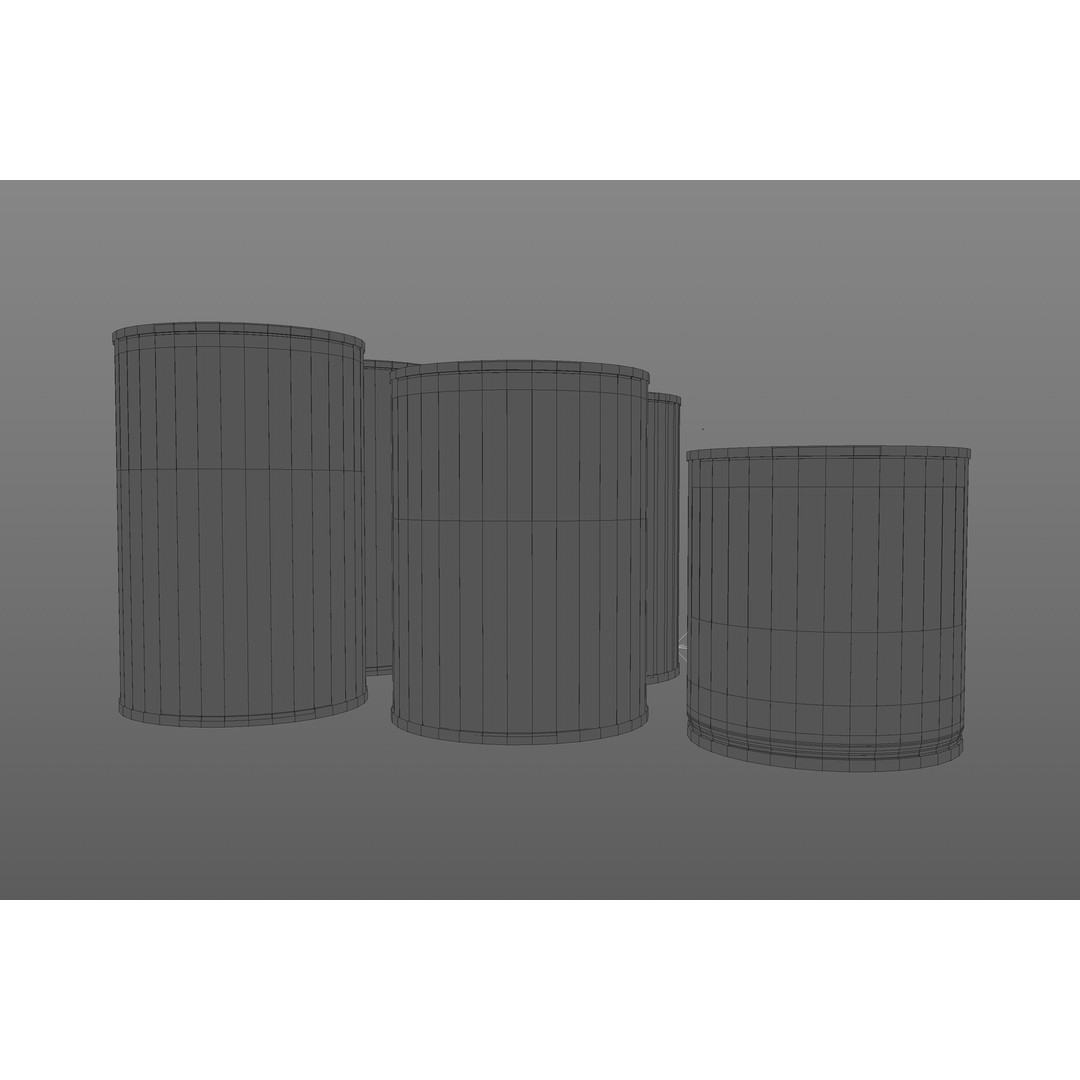 Paint Cans 3D Model – Realistic Aluminum Containers, FBX, PBR