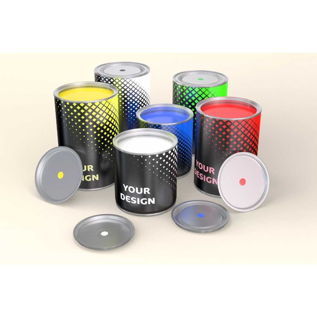 Paint Cans 3D Model – Realistic Aluminum Containers, FBX, PBR - View 2