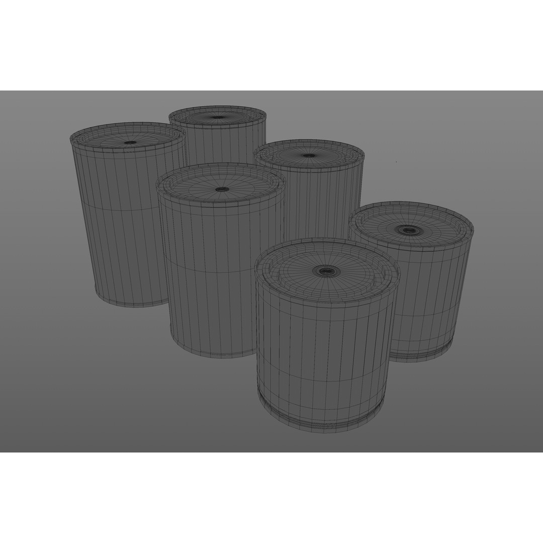 Paint Cans 3D Model – Realistic Aluminum Containers, FBX, PBR - View 8