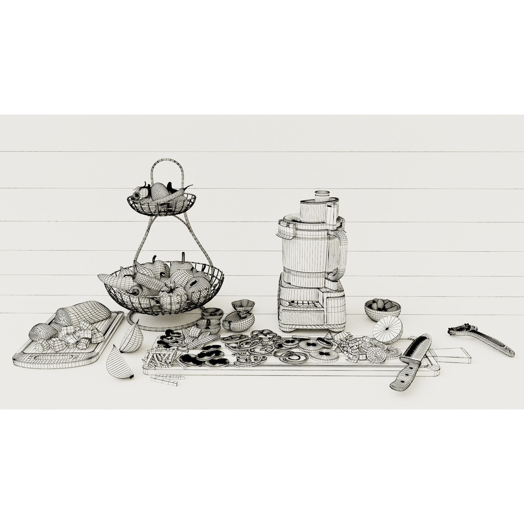 PBR Kitchen Tools 3D Model – Blender File with High-Quality Textures - View 19