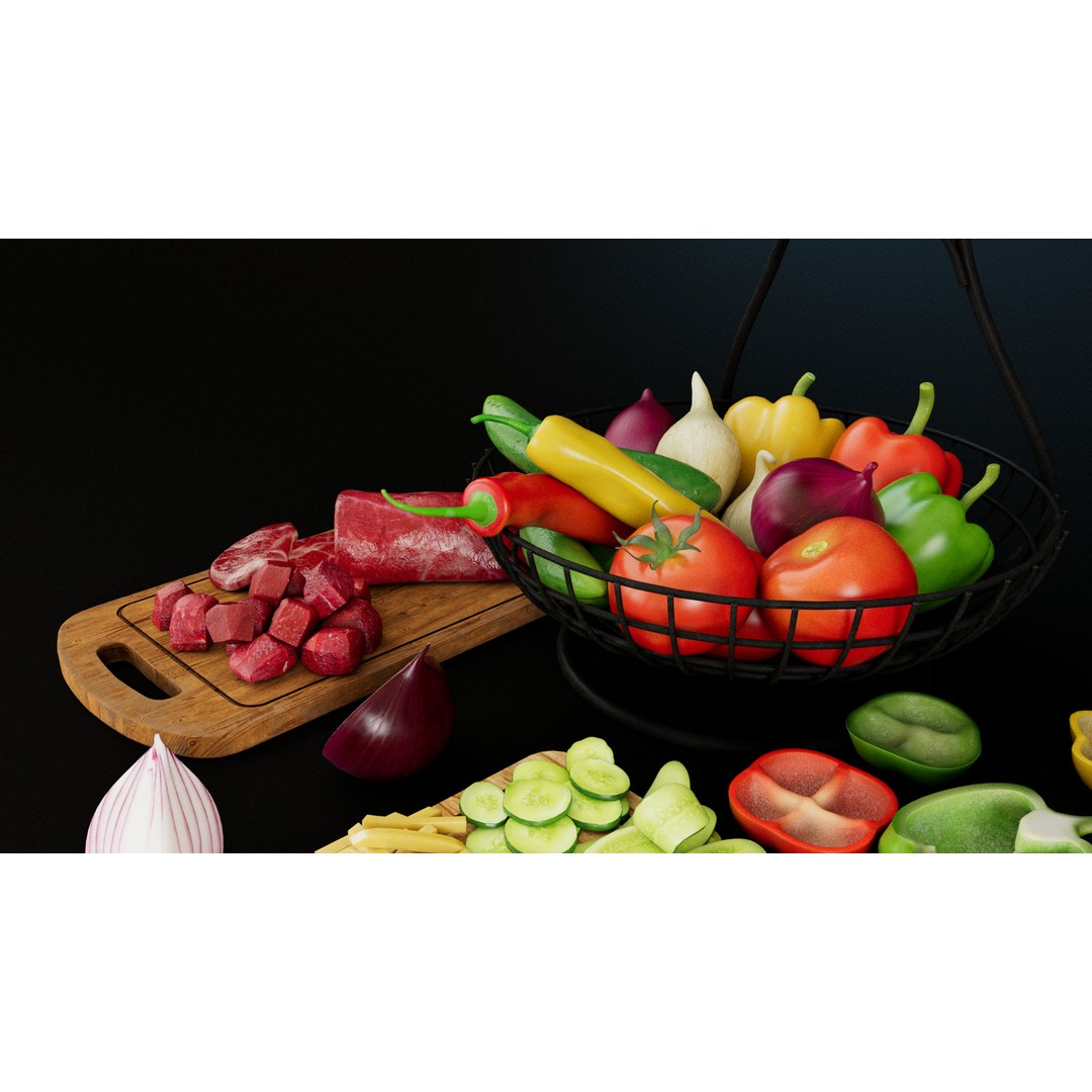 PBR Kitchen Tools 3D Model – Blender File with High-Quality Textures - View 7