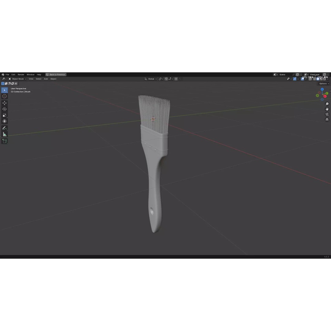 Paint Brush 3D Model – Low Poly PBR Asset, FBX, OBJ, Blender - View 21