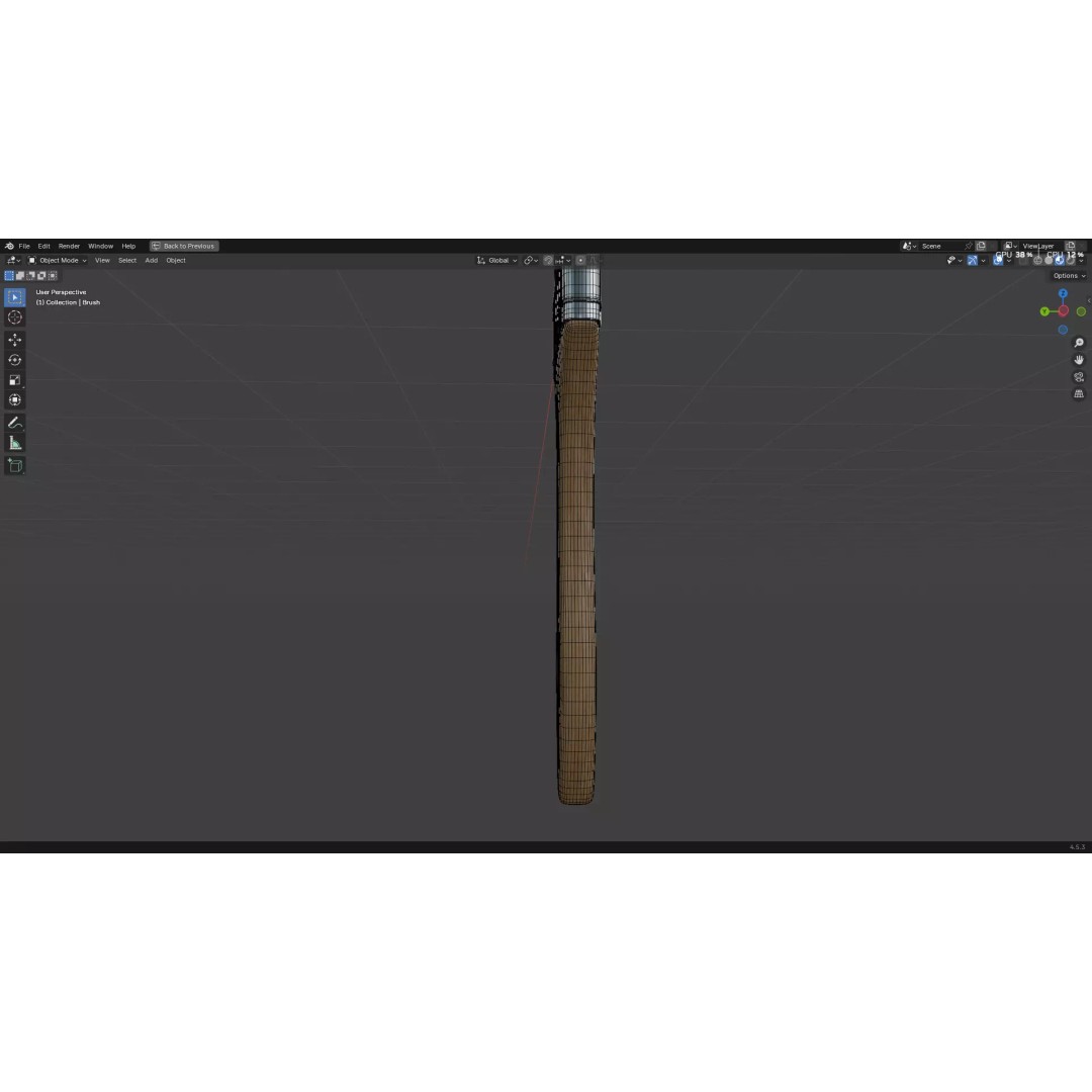 Paint Brush 3D Model – Low Poly PBR Asset, FBX, OBJ, Blender - View 35