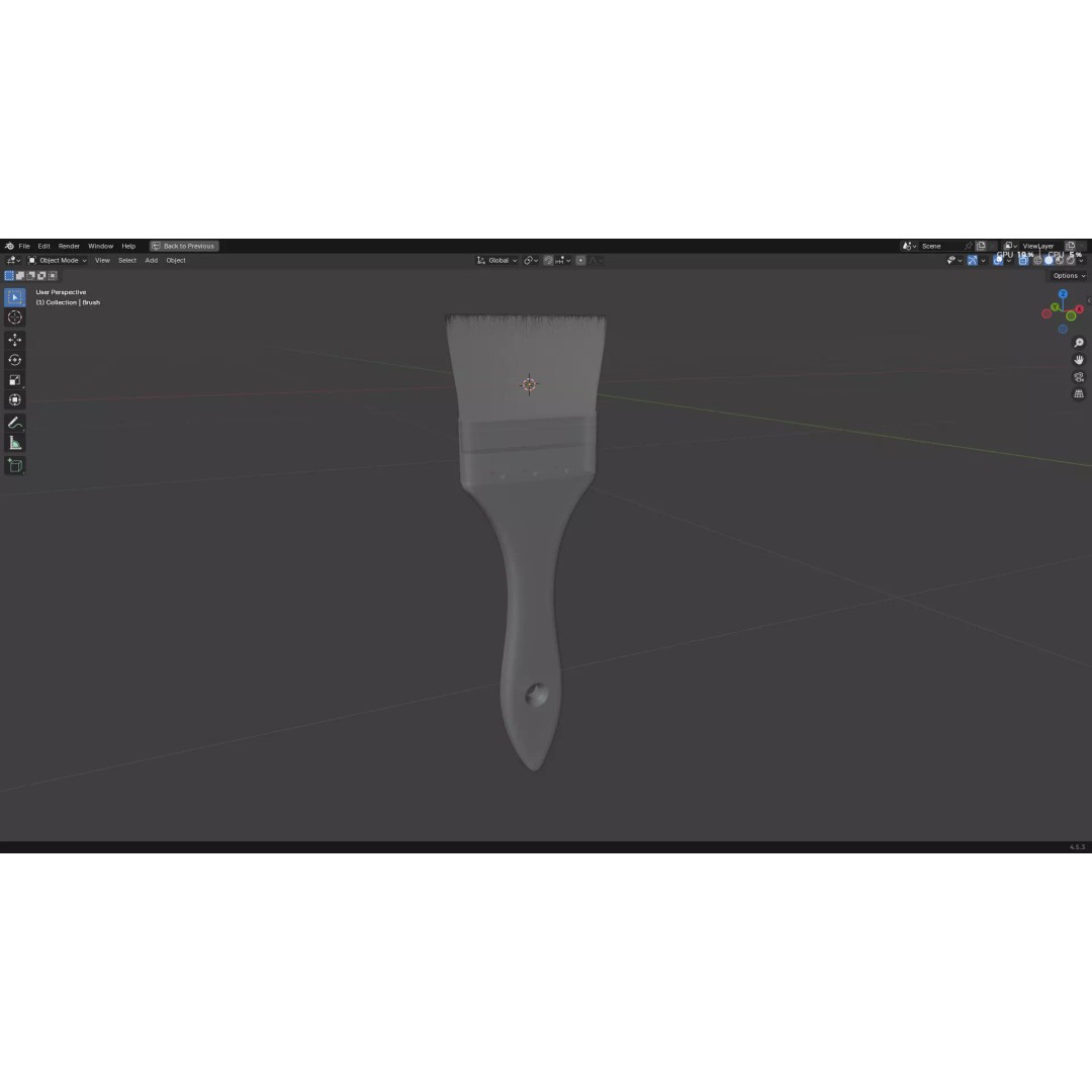 Paint Brush 3D Model – Low Poly PBR Asset, FBX, OBJ, Blender - View 39
