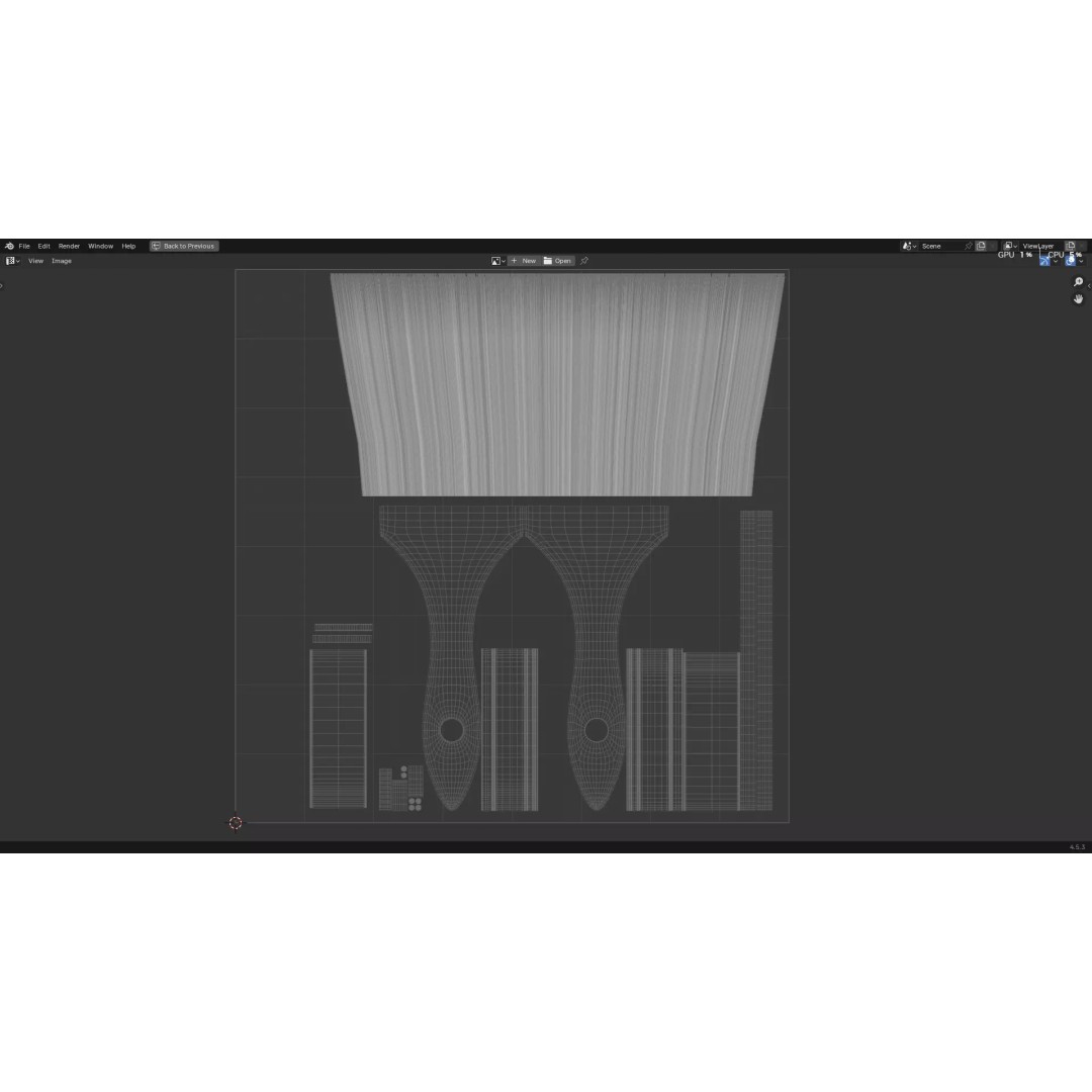 Paint Brush 3D Model – Low Poly PBR Asset, FBX, OBJ, Blender - View 42