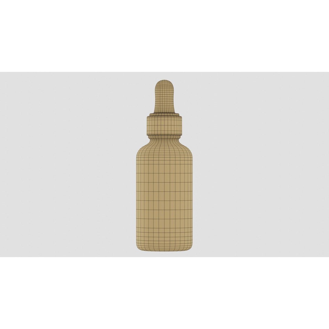 Black Dropper Bottle 3D Model – PBR Textured, Blender & FBX Formats - View 12