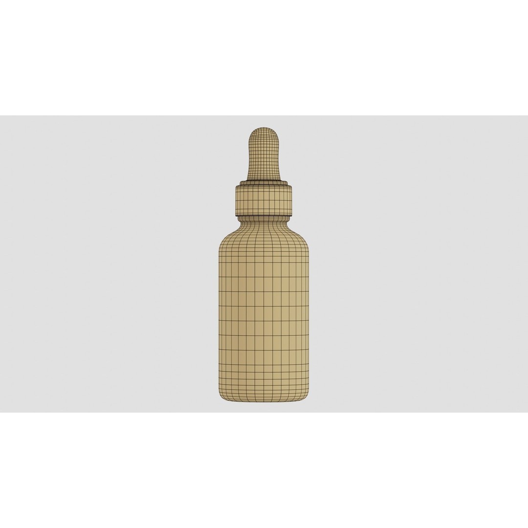 Black Dropper Bottle 3D Model – PBR Textured, Blender & FBX Formats - View 8
