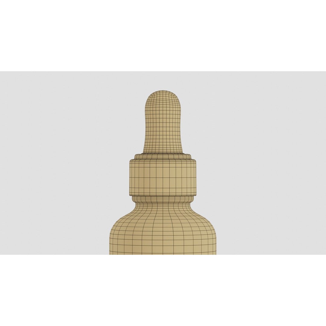 Black Dropper Bottle 3D Model – PBR Textured, Blender & FBX Formats - View 9