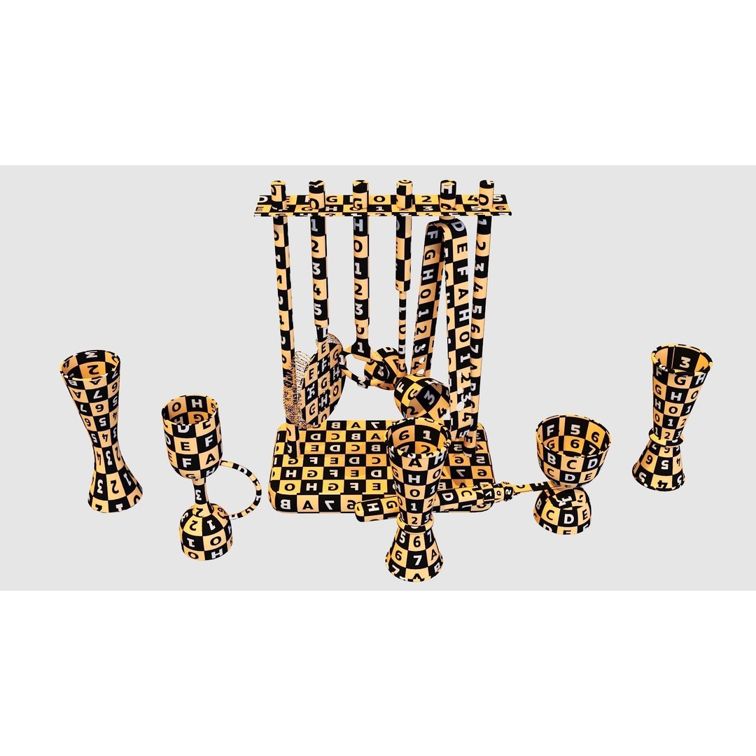 Bartender Tools Set 3D Model – Detailed Kitchenware Collection, FBX, OBJ - View 4