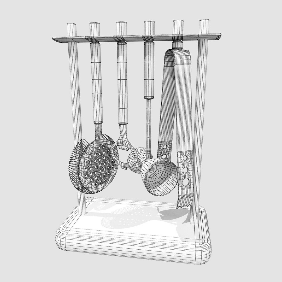 Bartender Tools Set 3D Model – Detailed Kitchenware Collection, FBX, OBJ - View 7
