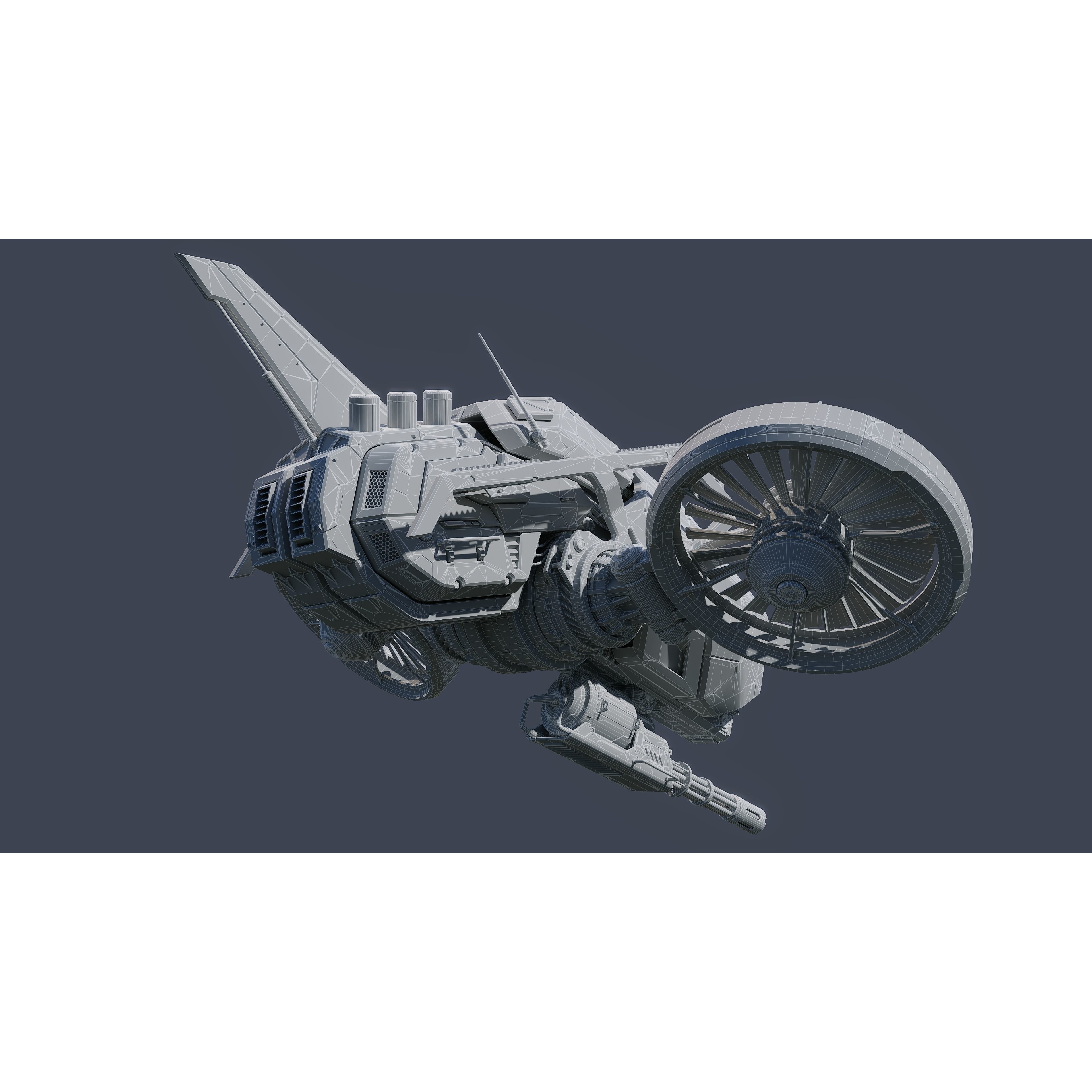 Sci-Fi Vehicle Series - Game-Ready PBR 3D Model - View 10