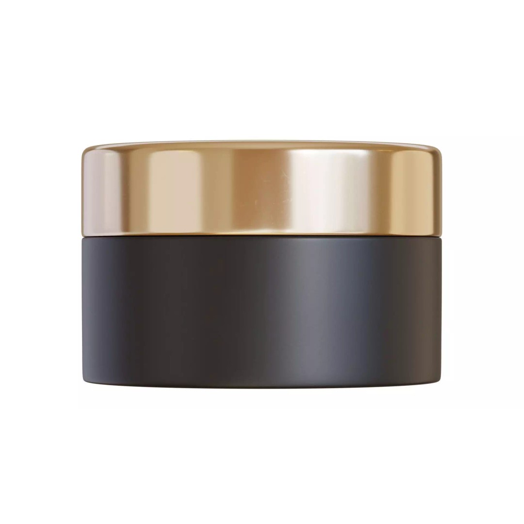 Black Cosmetic Jar 3D Model – PBR Textured, FBX Format - View 2