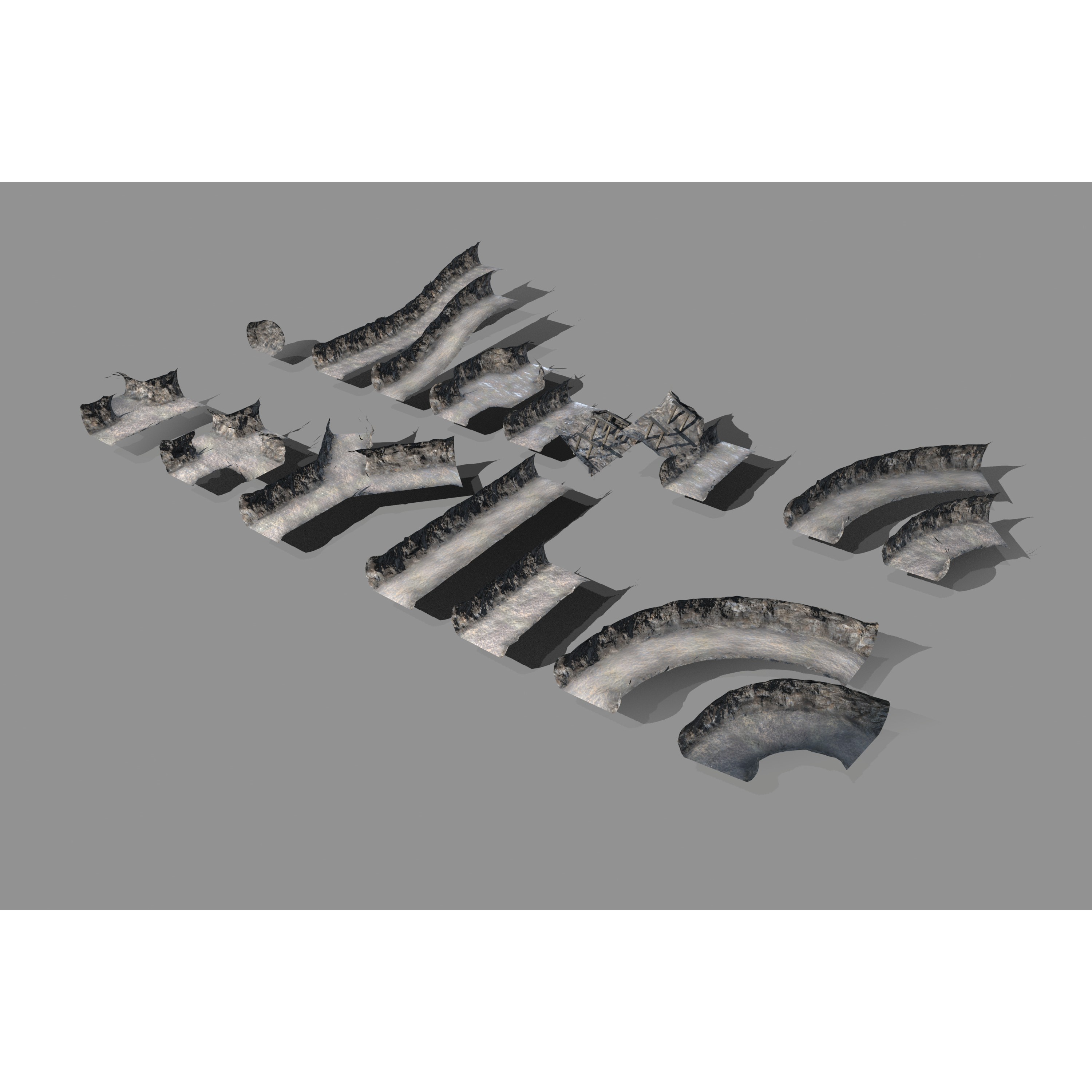 Modular Underground Mine Tunnels - Low-Poly Game-Ready 3D Model - View 16