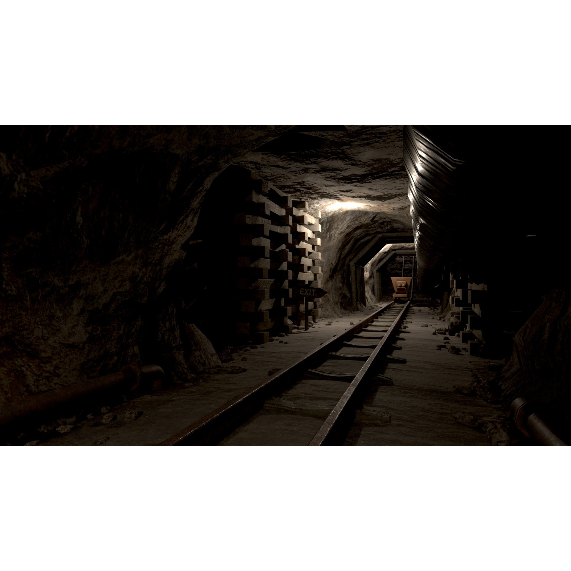 Modular Underground Mine Tunnels - Low-Poly Game-Ready 3D Model - View 17
