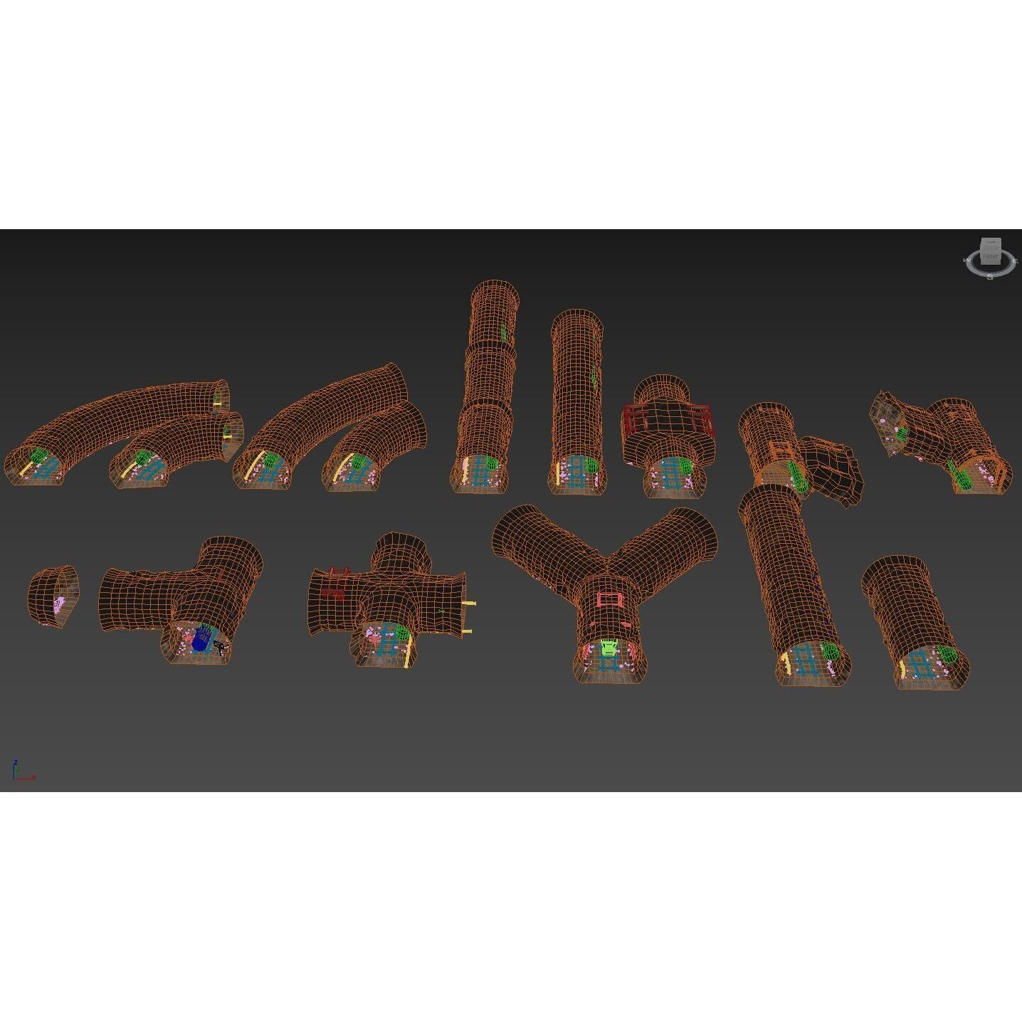 Modular Underground Mine Tunnels - Low-Poly Game-Ready 3D Model - View 22