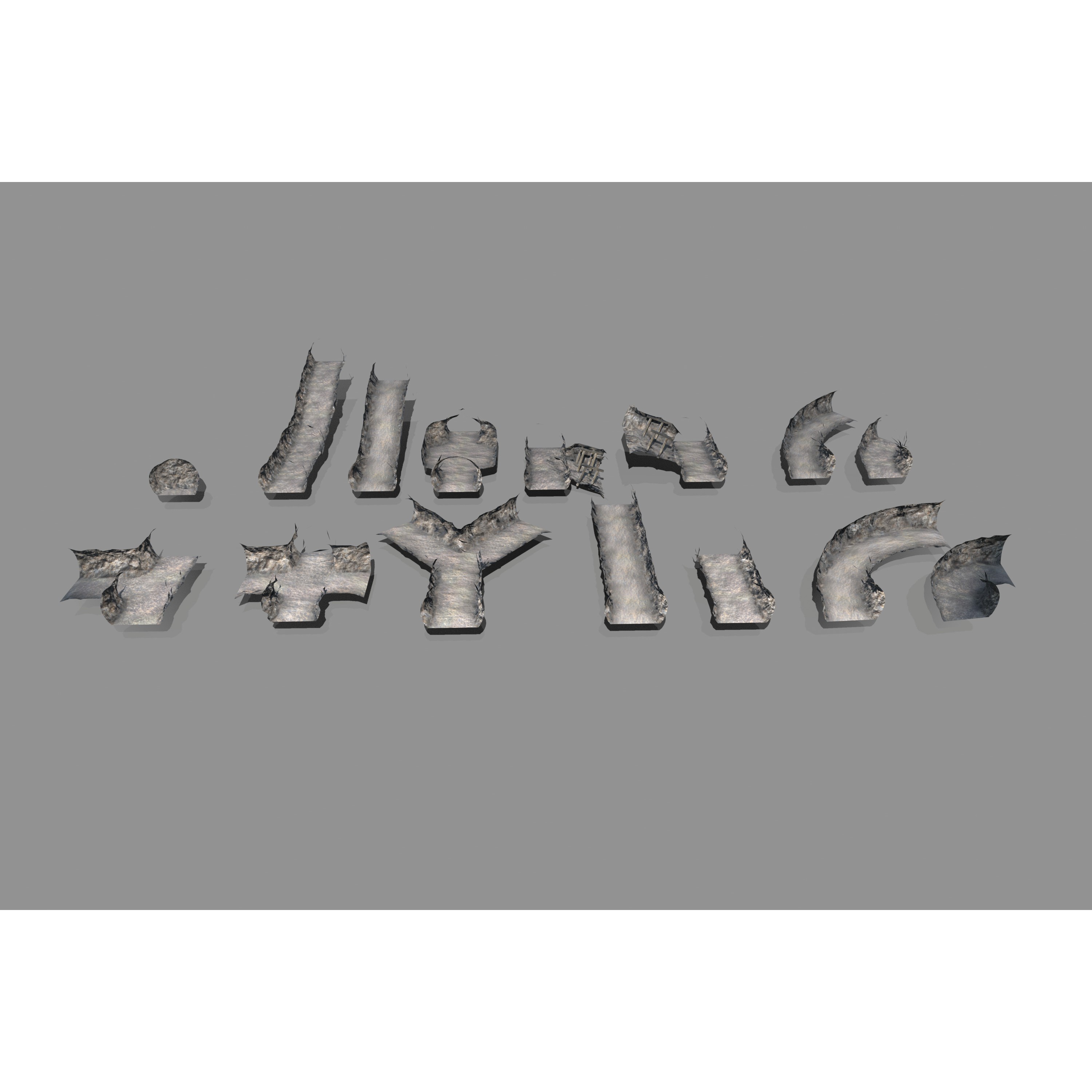 Modular Underground Mine Tunnels - Low-Poly Game-Ready 3D Model - View 23