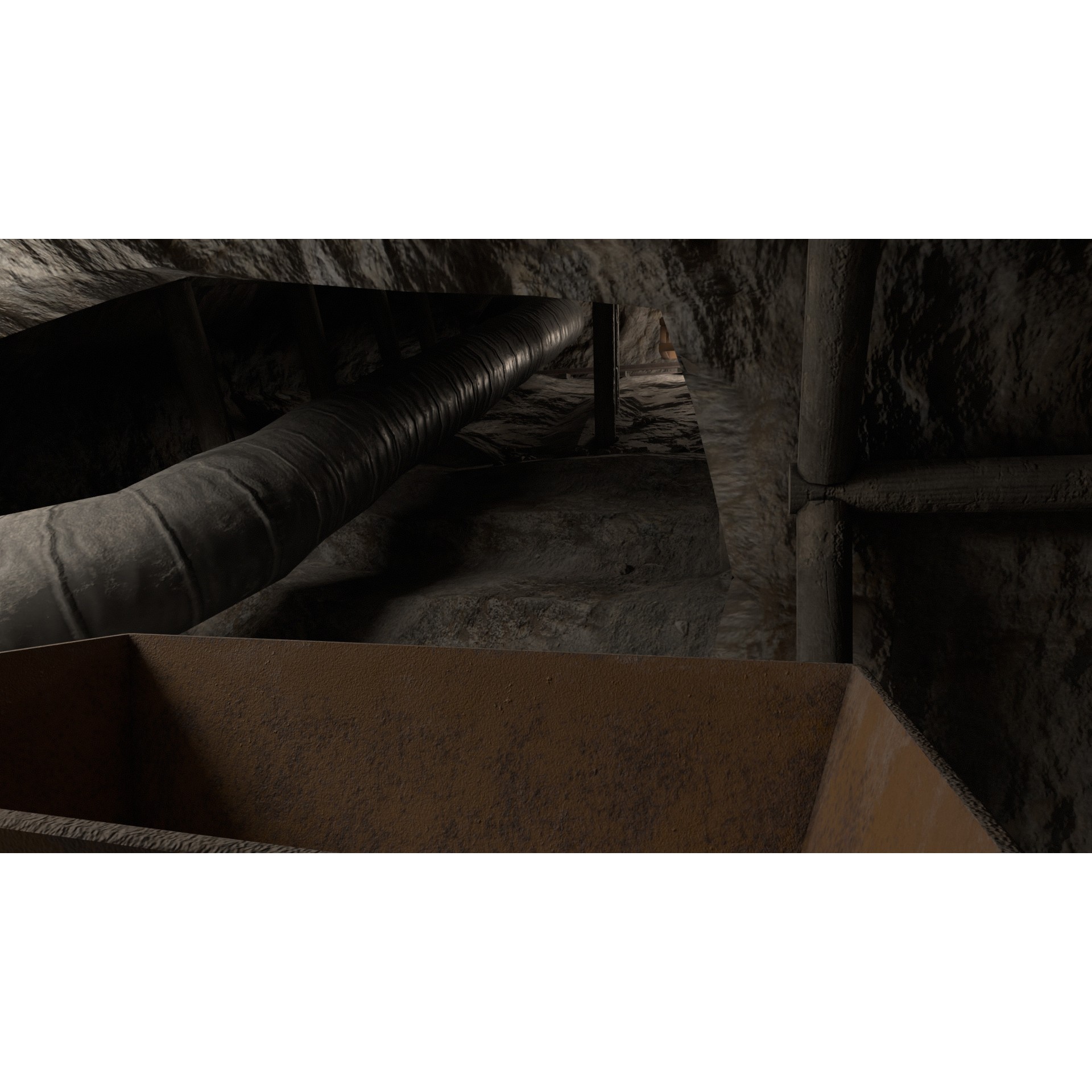 Modular Underground Mine Tunnels - Low-Poly Game-Ready 3D Model - View 33