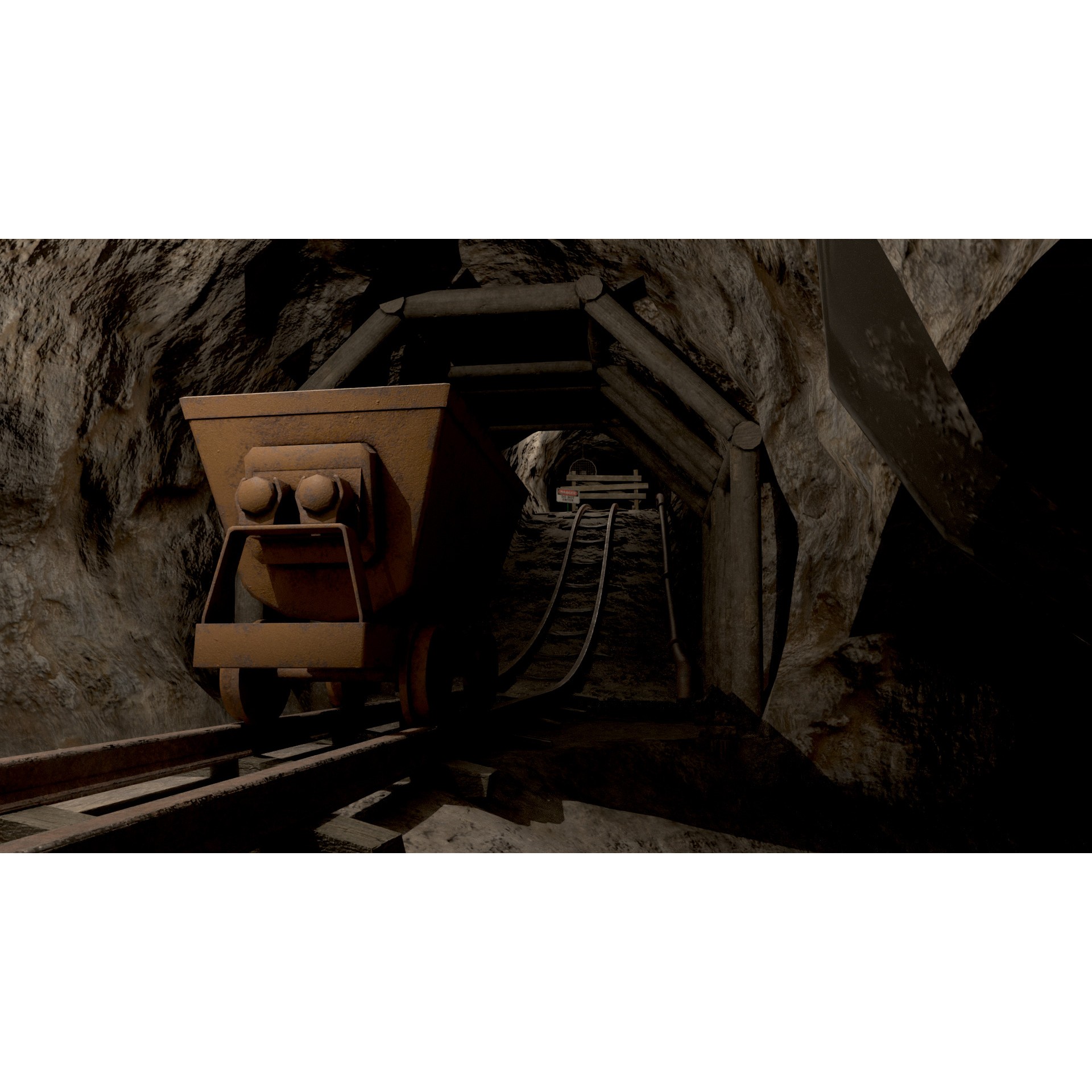 Modular Underground Mine Tunnels - Low-Poly Game-Ready 3D Model - View 35