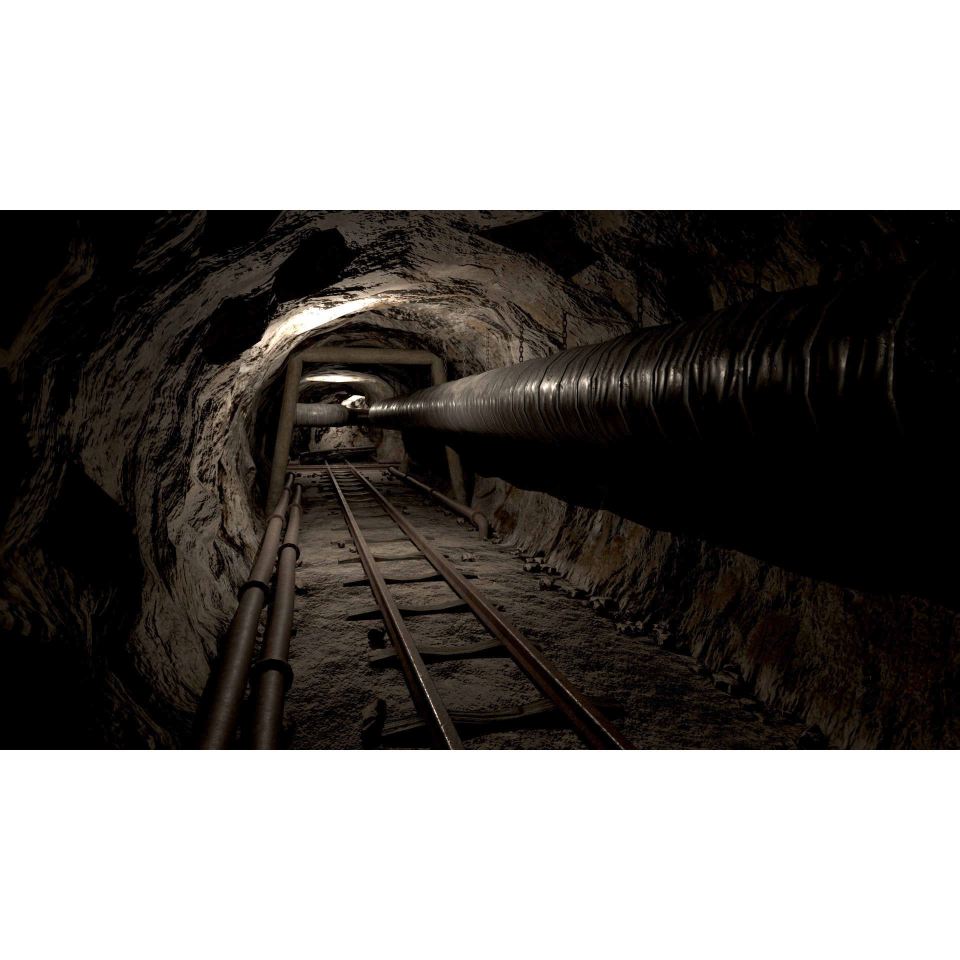 Modular Underground Mine Tunnels - Low-Poly Game-Ready 3D Model - View 38