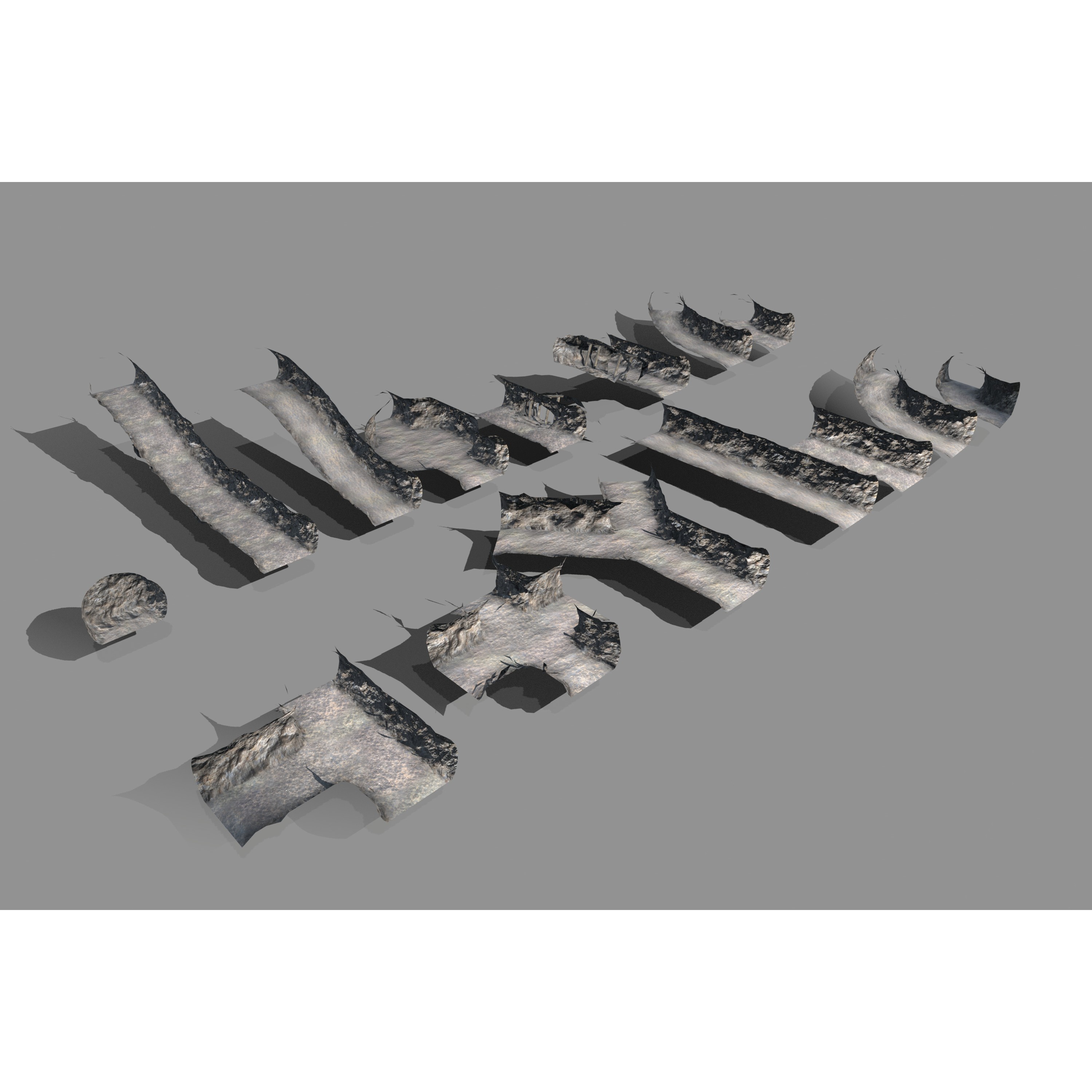 Modular Underground Mine Tunnels - Low-Poly Game-Ready 3D Model - View 5