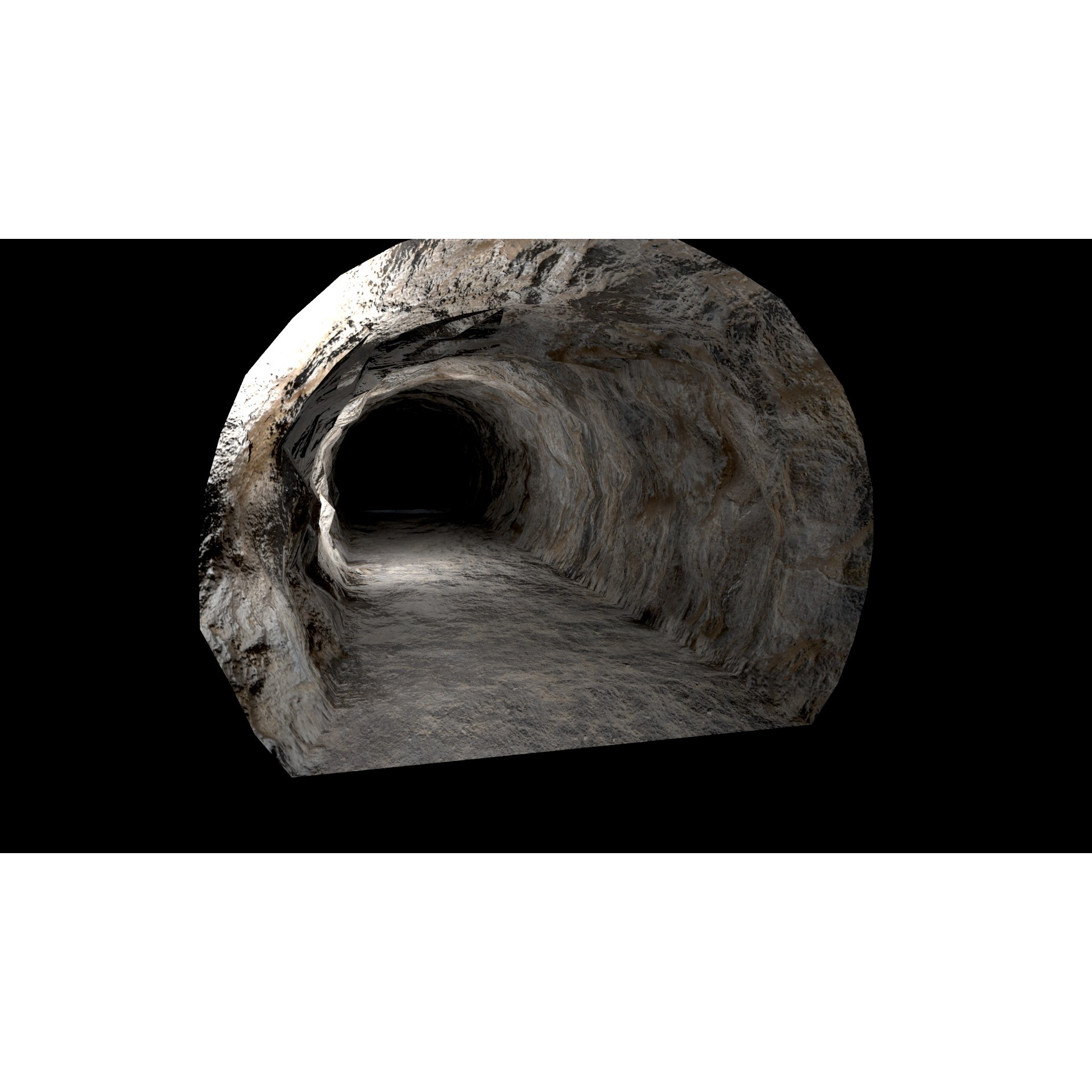 Modular Underground Mine Tunnels - Low-Poly Game-Ready 3D Model - View 6