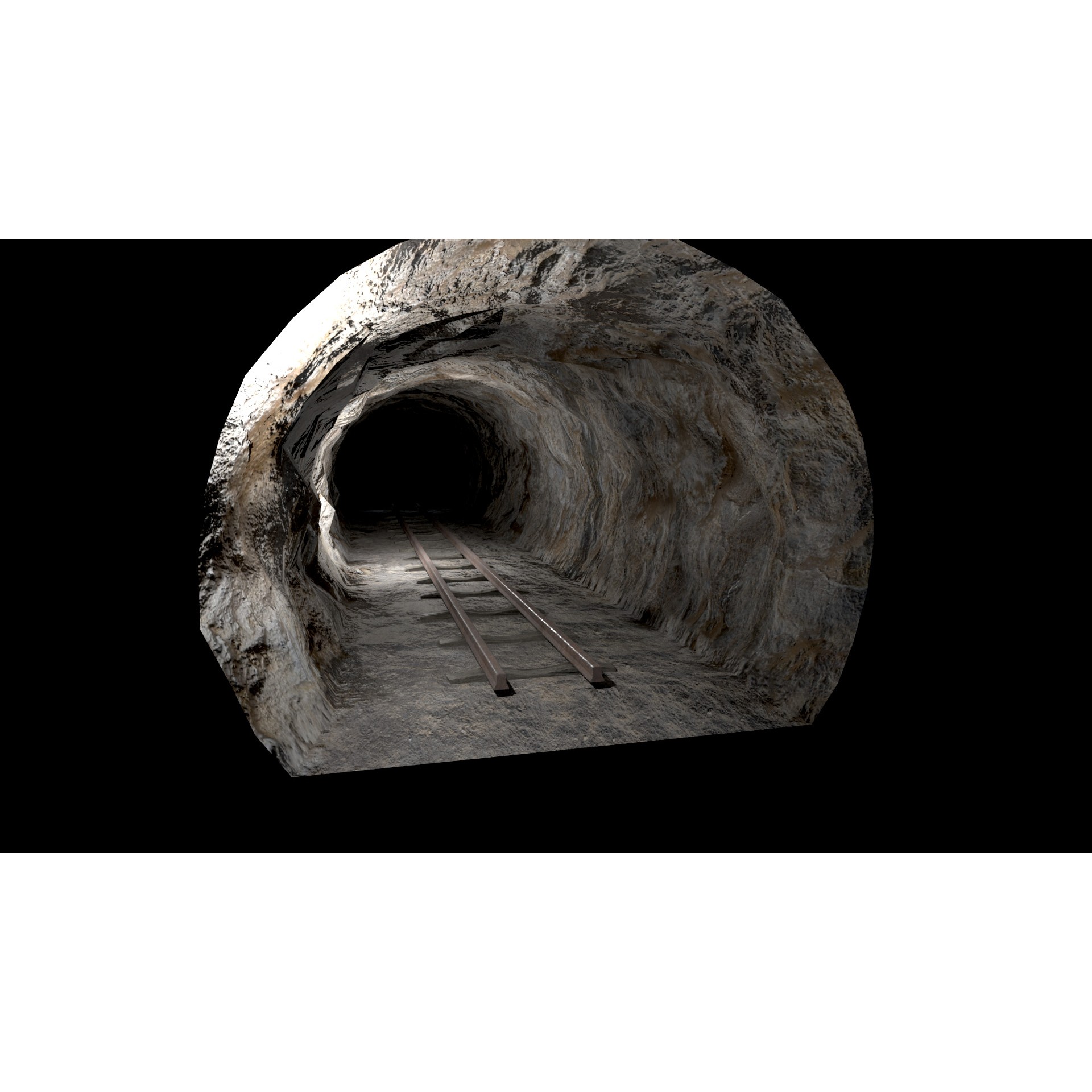 Modular Underground Mine Tunnels - Low-Poly Game-Ready 3D Model - View 7