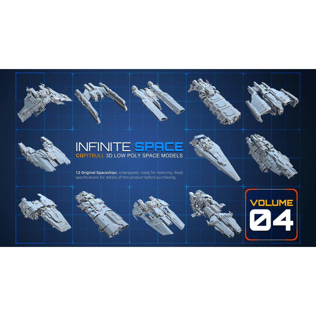 Spaceship 3D Model – Low Poly Sci-Fi Asset, FBX & OBJ Formats