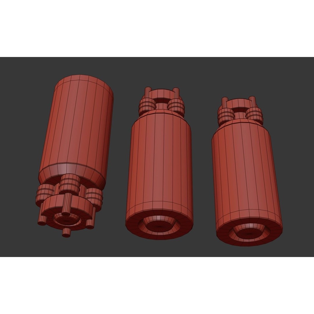 Sci-Fi Teleport Grenade 3D Model – Low Poly Game Asset, FBX