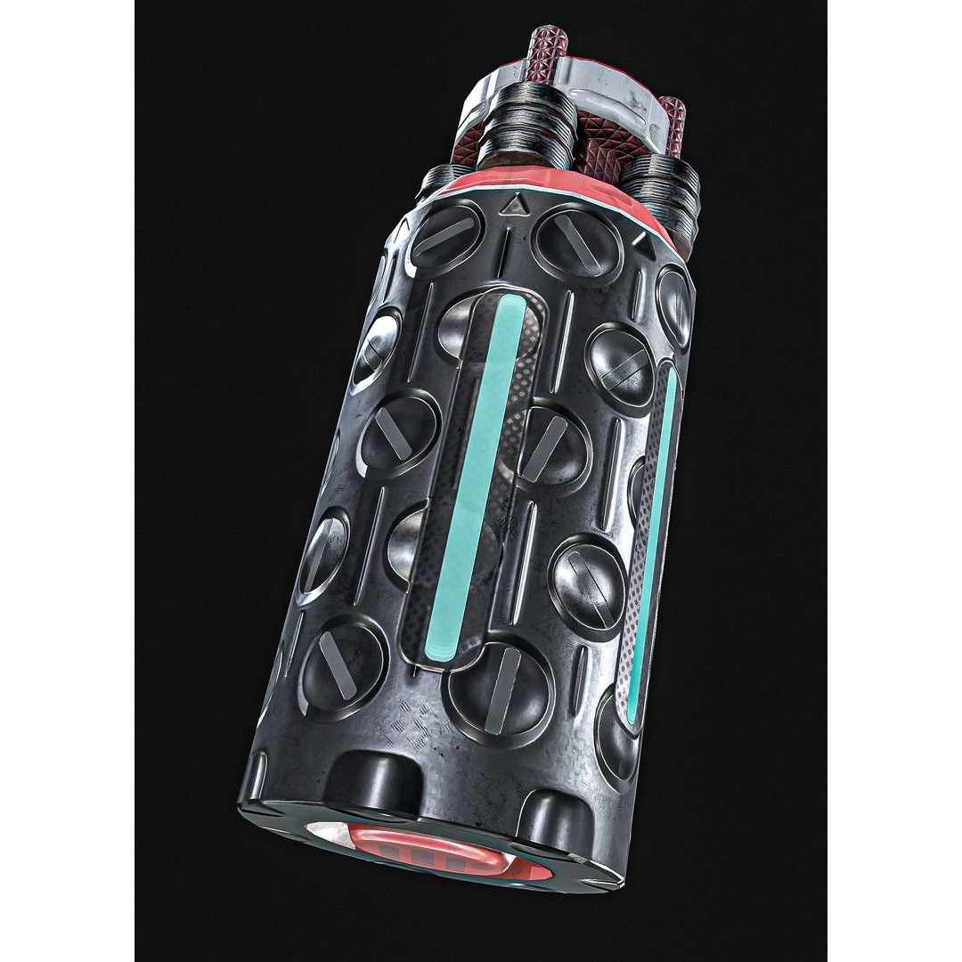 Sci-Fi Teleport Grenade 3D Model – Low Poly Game Asset, FBX - View 11
