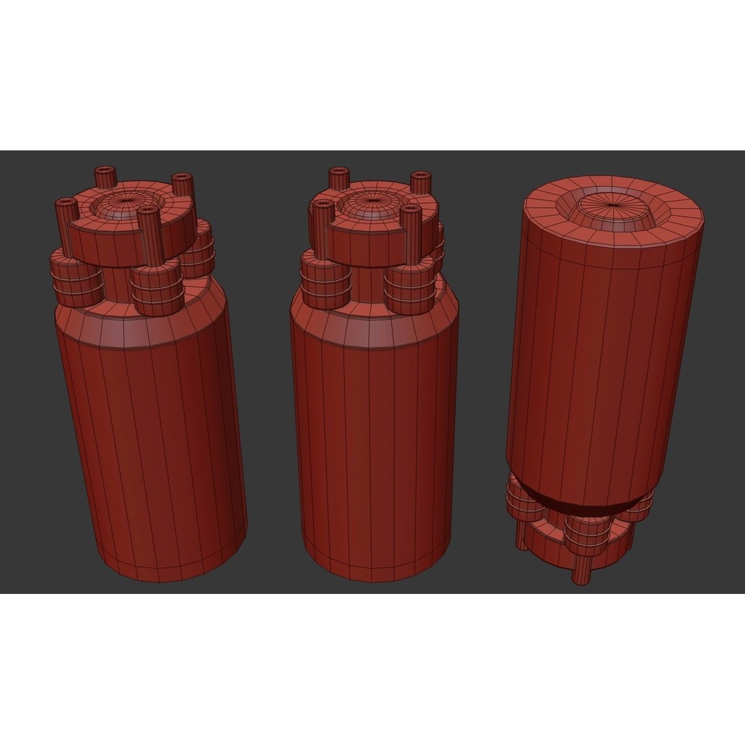 Sci-Fi Teleport Grenade 3D Model – Low Poly Game Asset, FBX - View 16