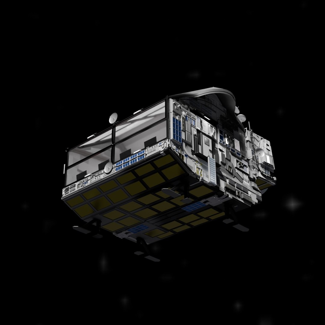 Spaceship 3D Model – High Poly PBR Asset for Games and Animation - View 10