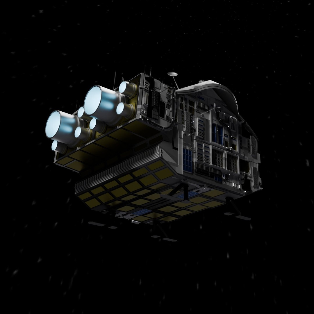 Spaceship 3D Model – High Poly PBR Asset for Games and Animation - View 11
