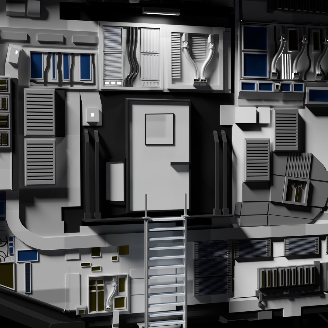 Spaceship 3D Model – High Poly PBR Asset for Games and Animation - View 17